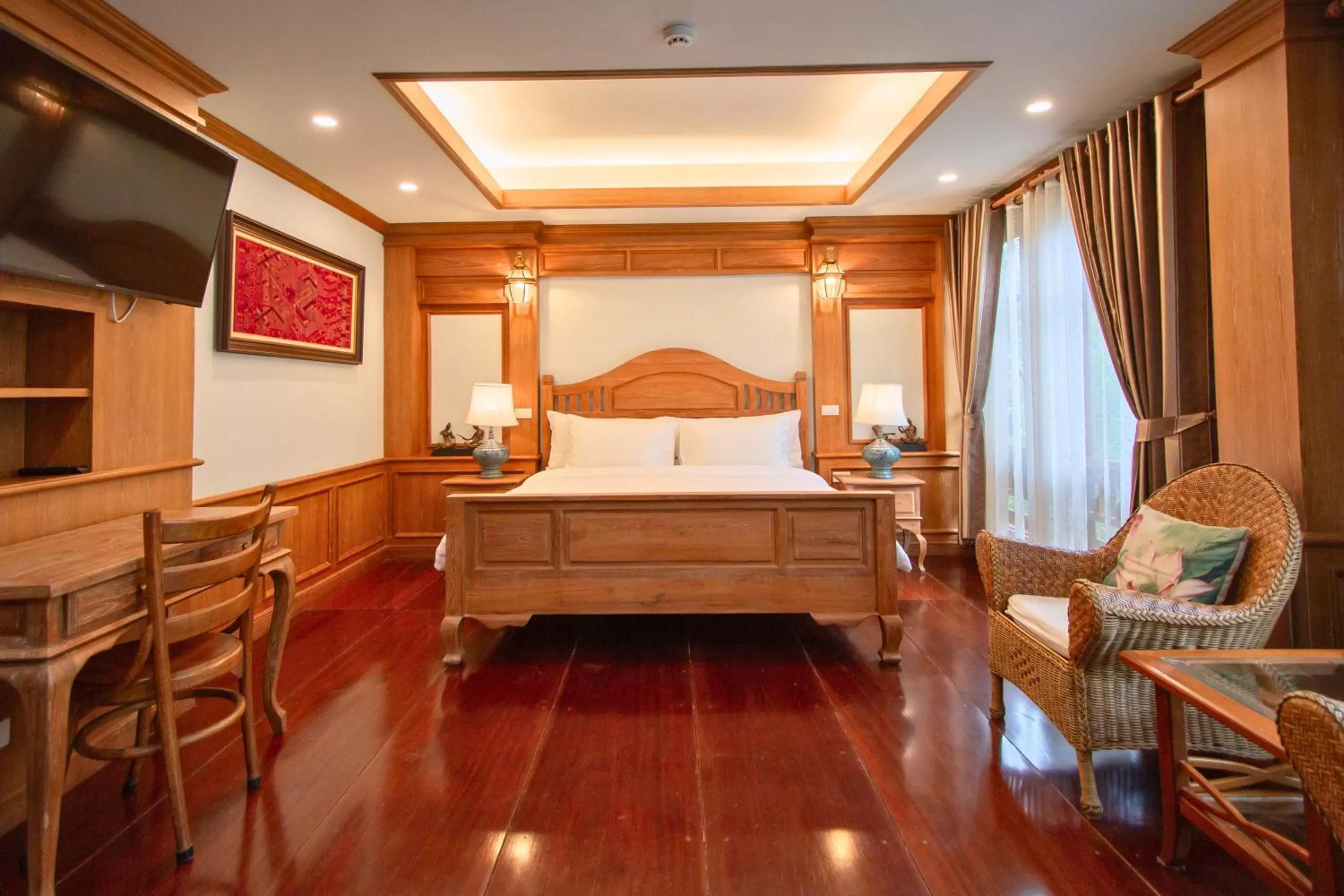 Bed in Rich Garden House Hotel