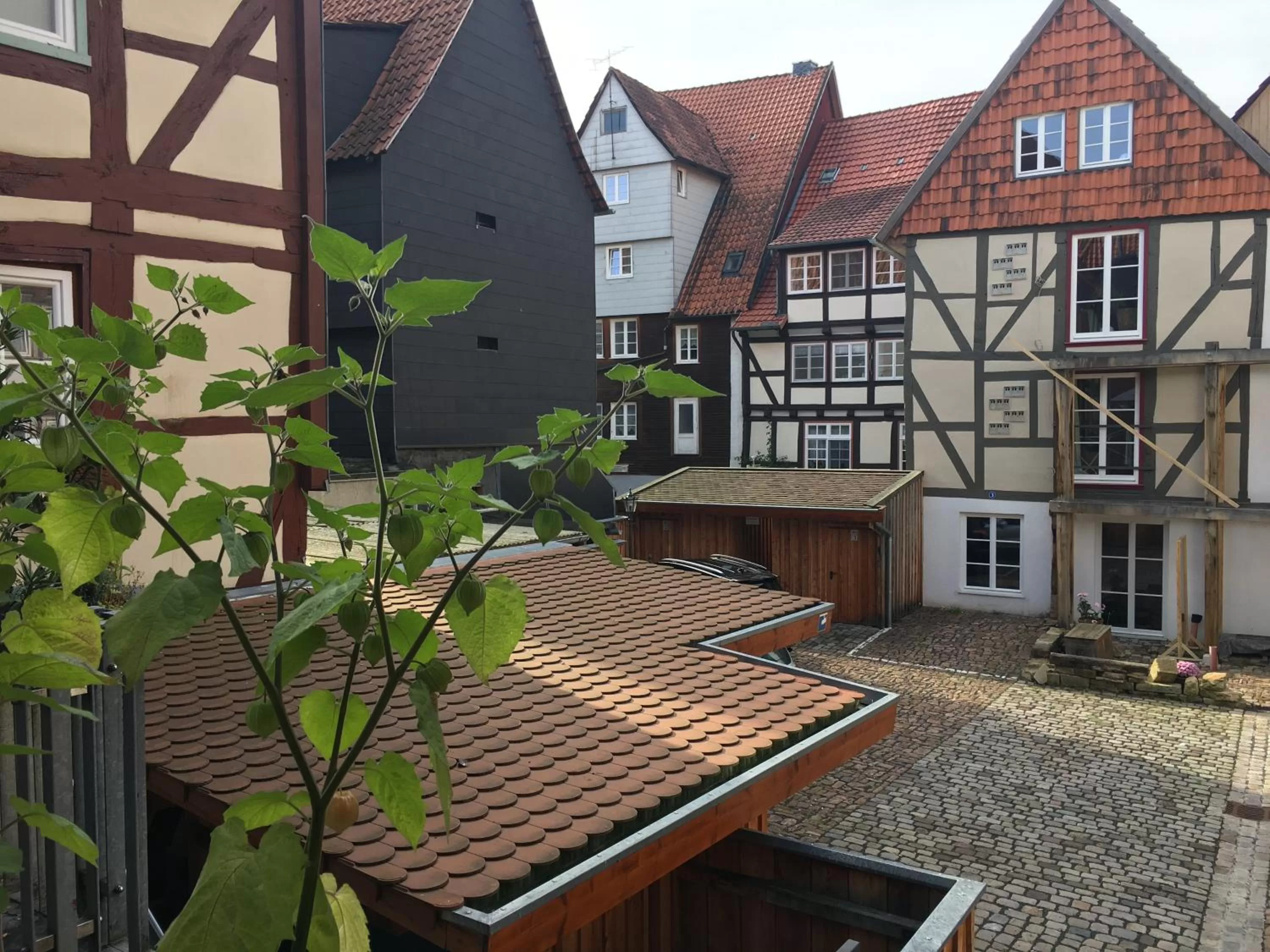 Patio, Property Building in Fachwerk-Hotel Eisenbart