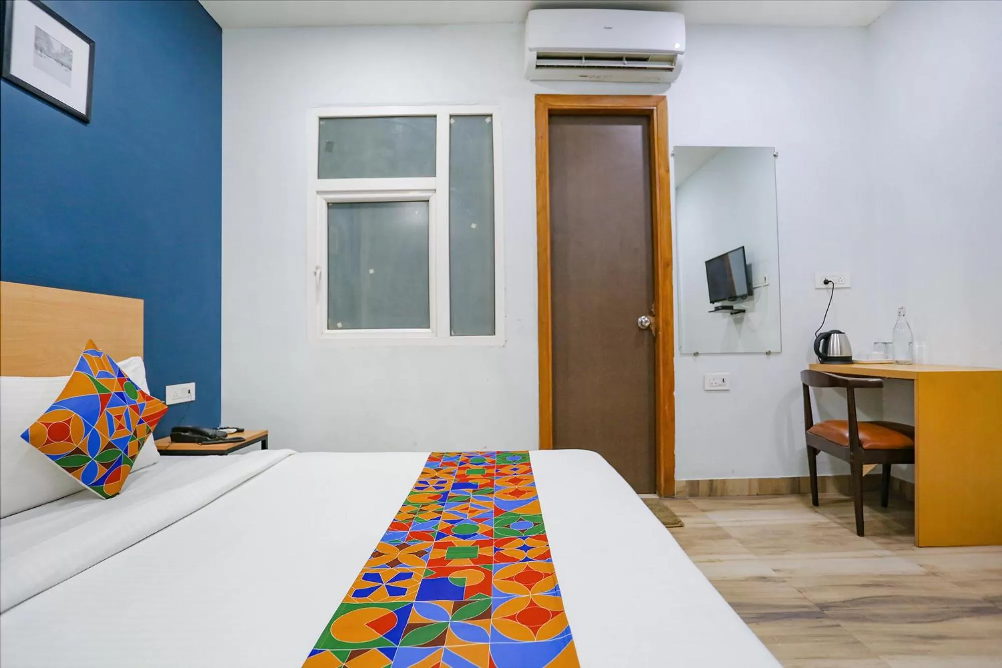 Bed in FabHotel F9 Peeragarhi