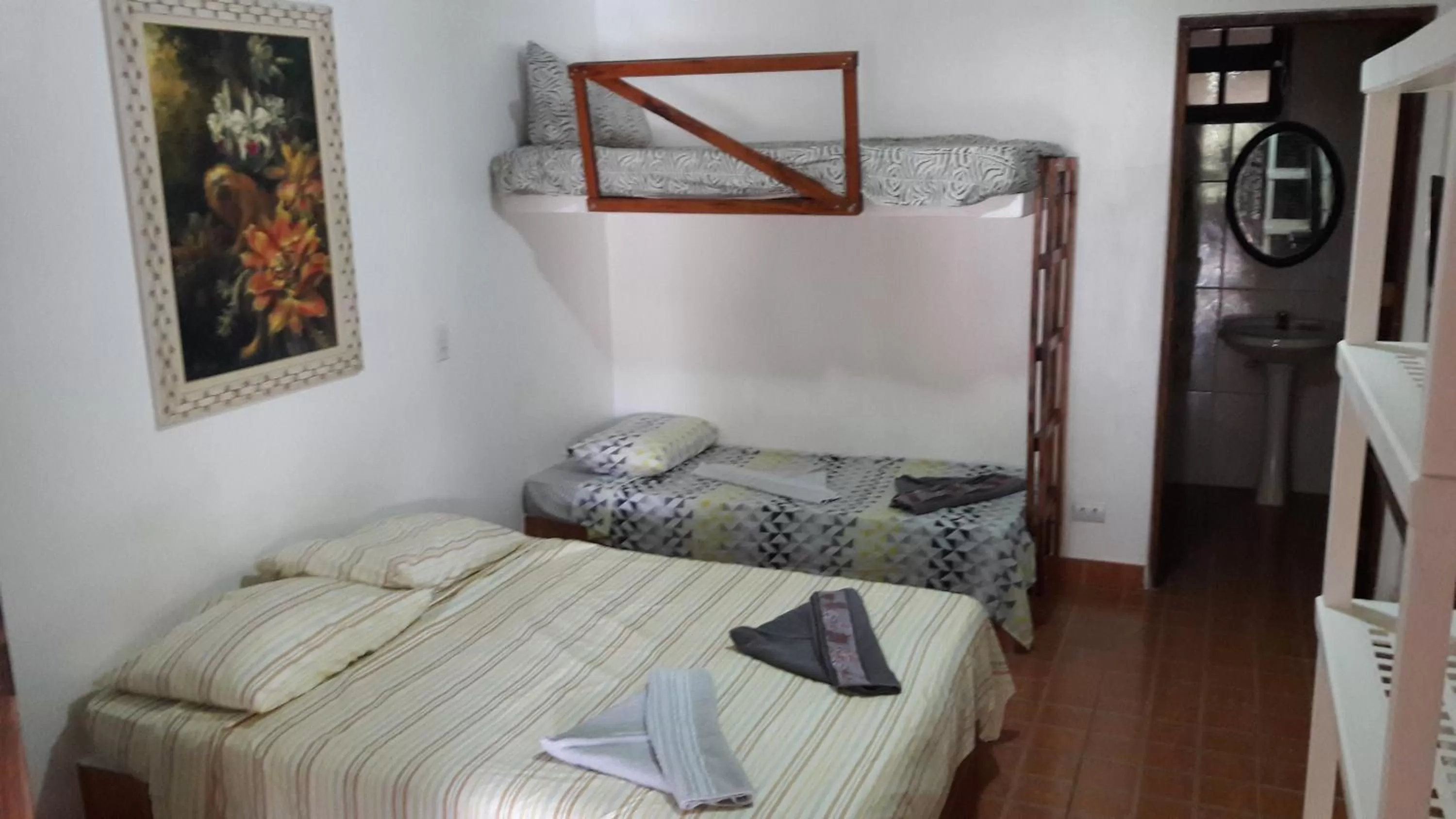 Bed in Pousada Na Praia Ubatuba