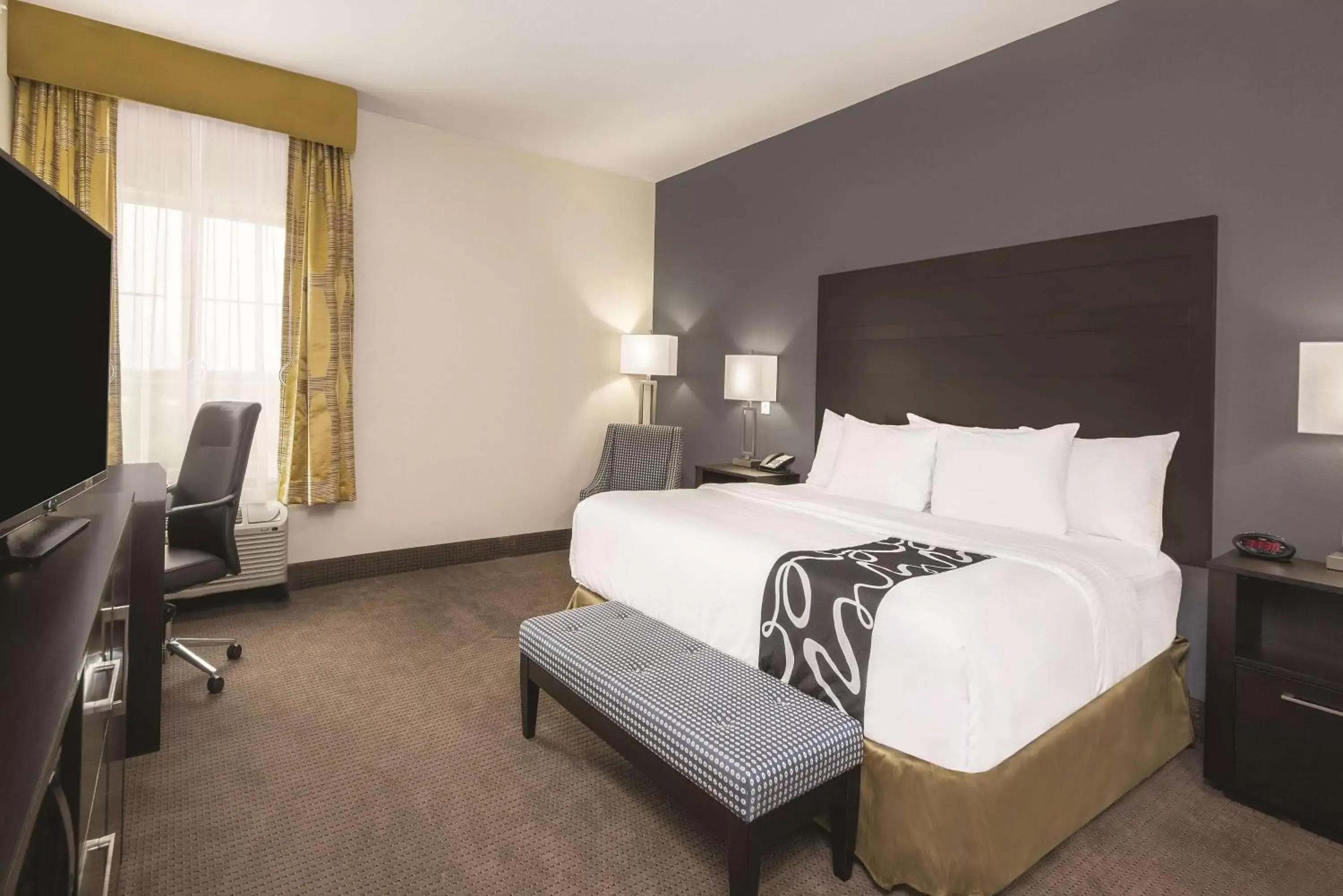 1 King Bed,Mobility/Hearing Access RM, Countryside, Roll-In Shower, Non-Smoking in La Quinta by Wyndham Karnes City - Kenedy 1 King Bed,Mobility/Hearing Access RM, Countryside, Roll-In Shower, Non-Smoking in La Quinta by Wyndham Karnes City - Kenedy