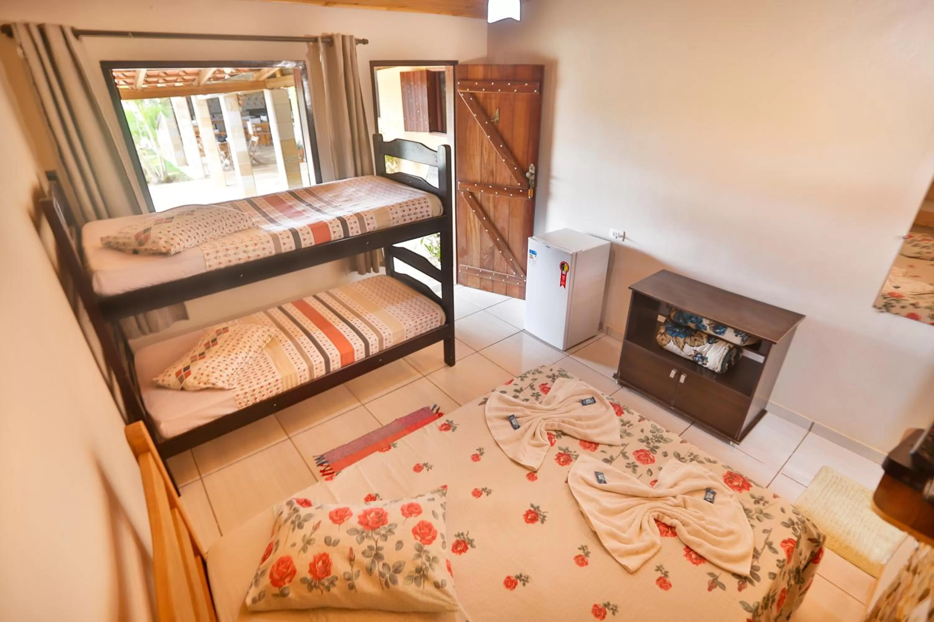 Bed in Pousada e Chales Por do Sol