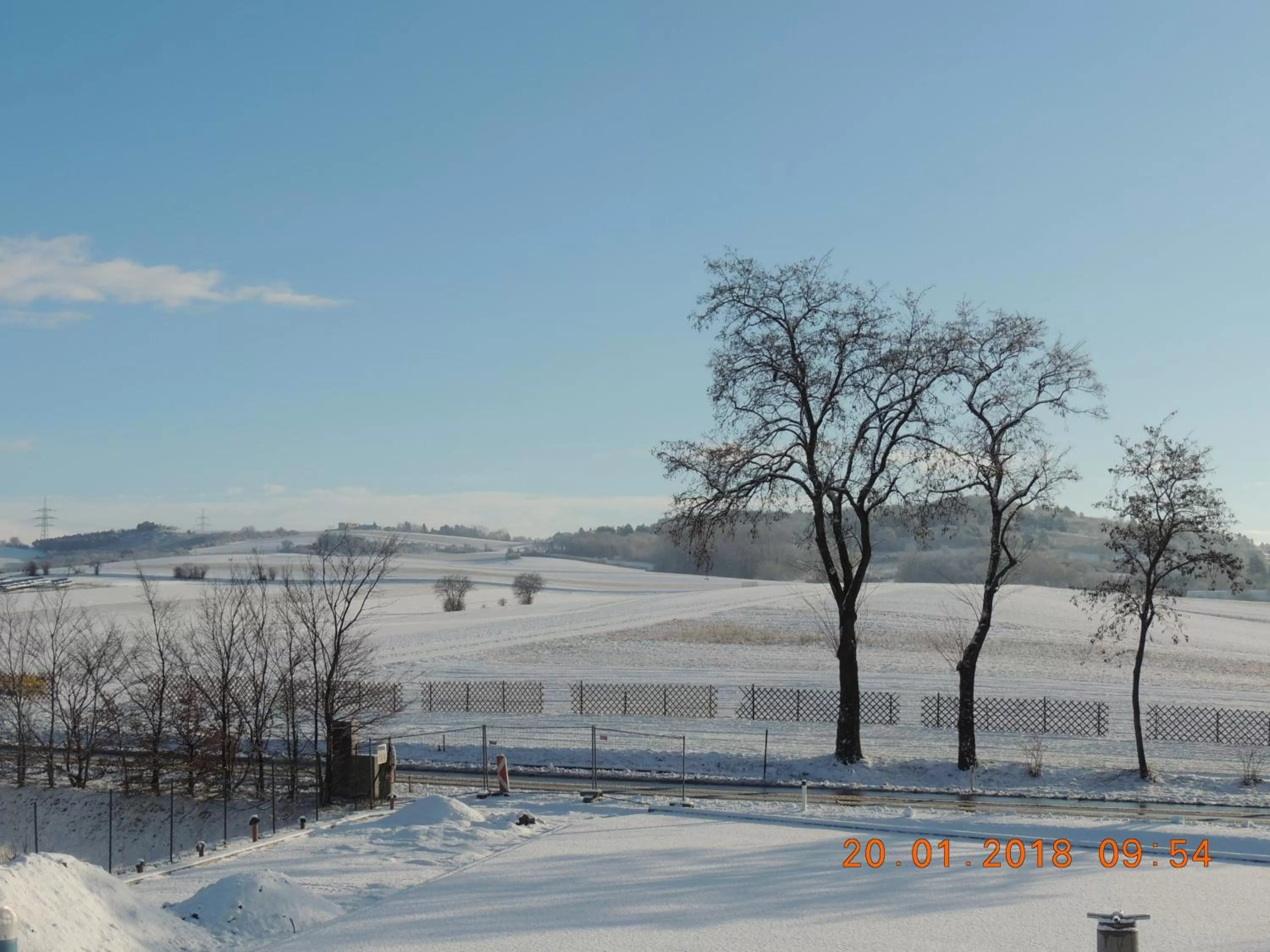 View (from property/room), Winter in AVIA Motel Bisamberg