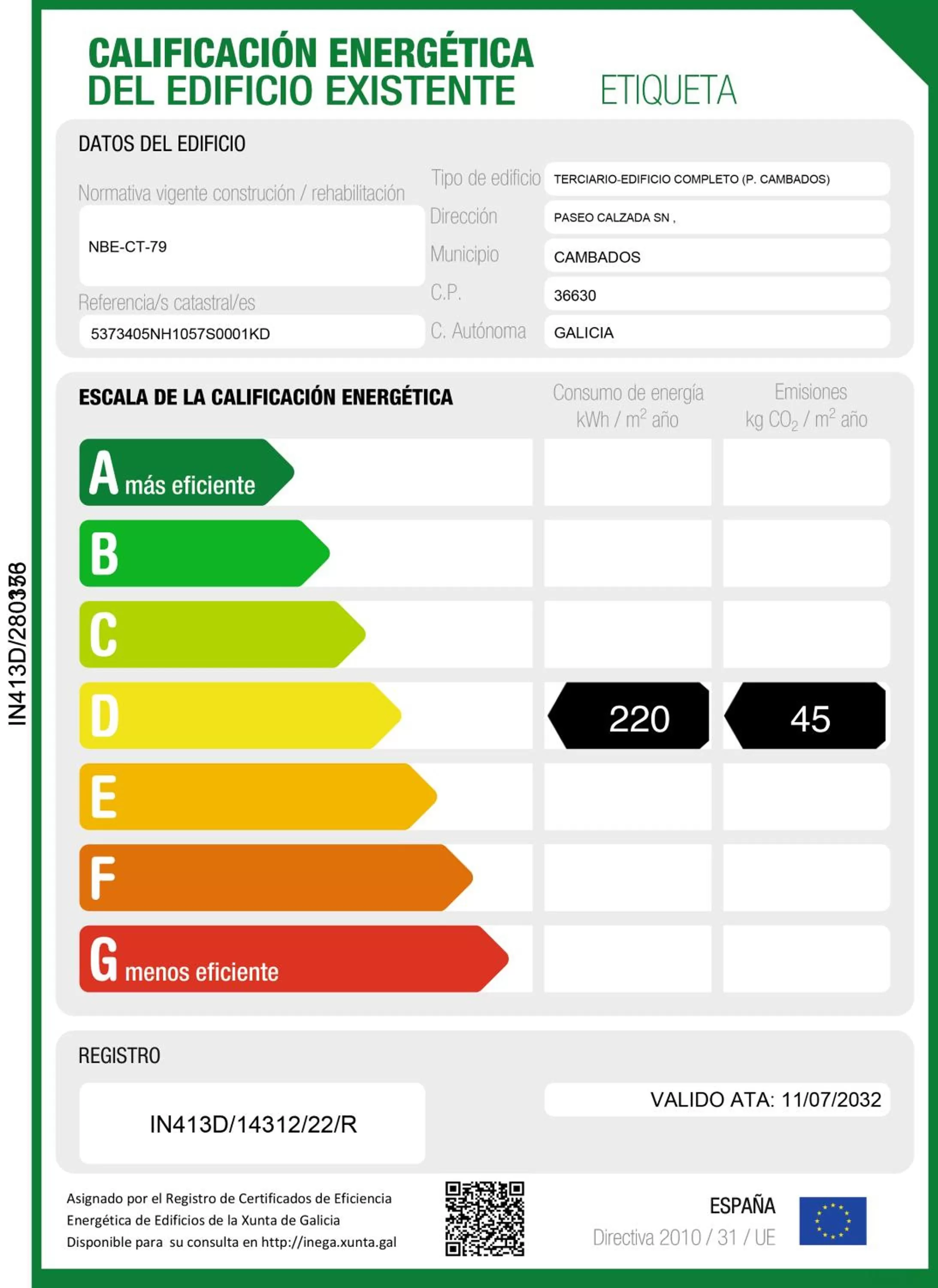 Logo/Certificate/Sign in Parador de Cambados