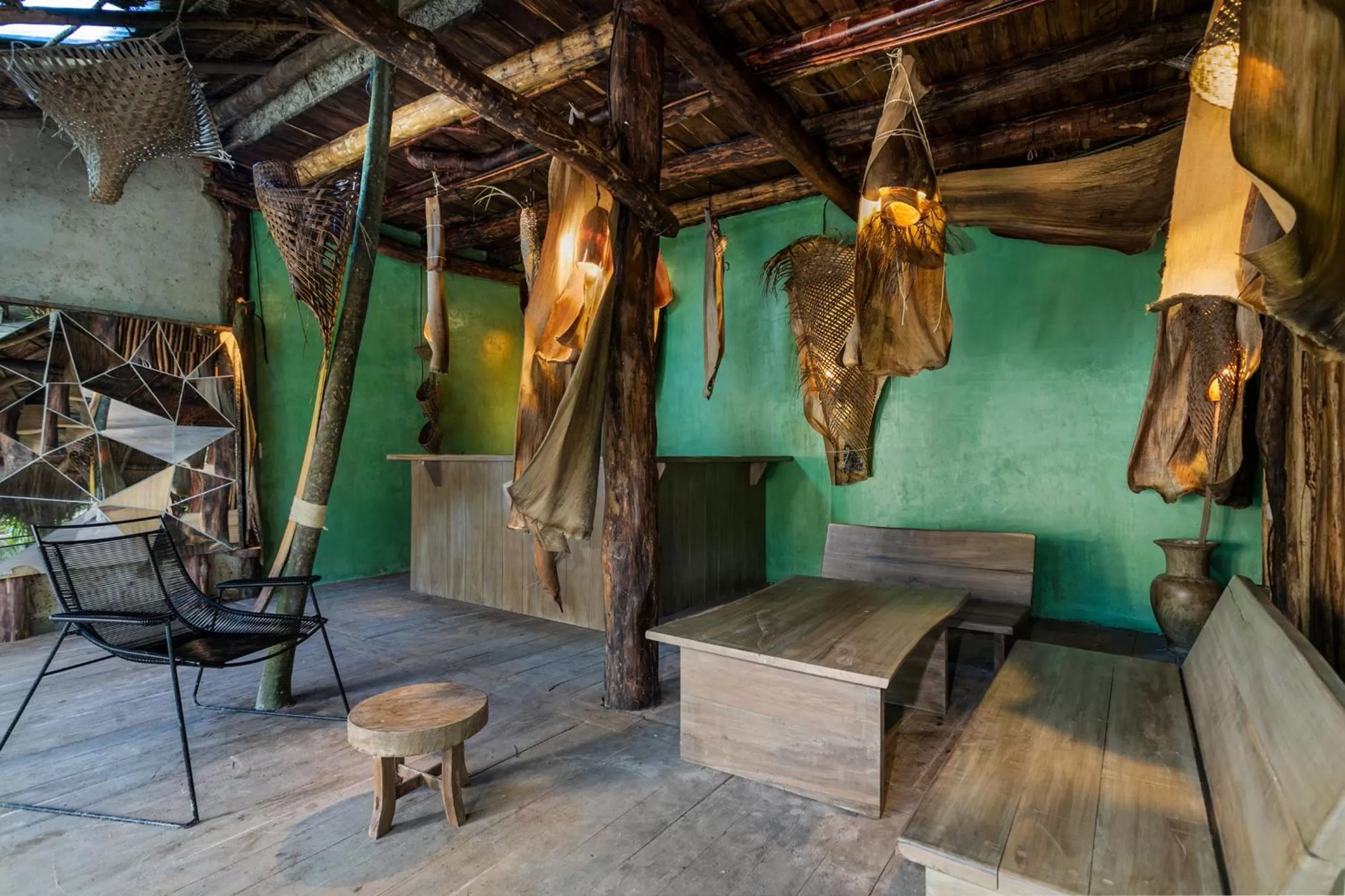 Seating area in Hidden Treehouse Tulum Eco-Hotel