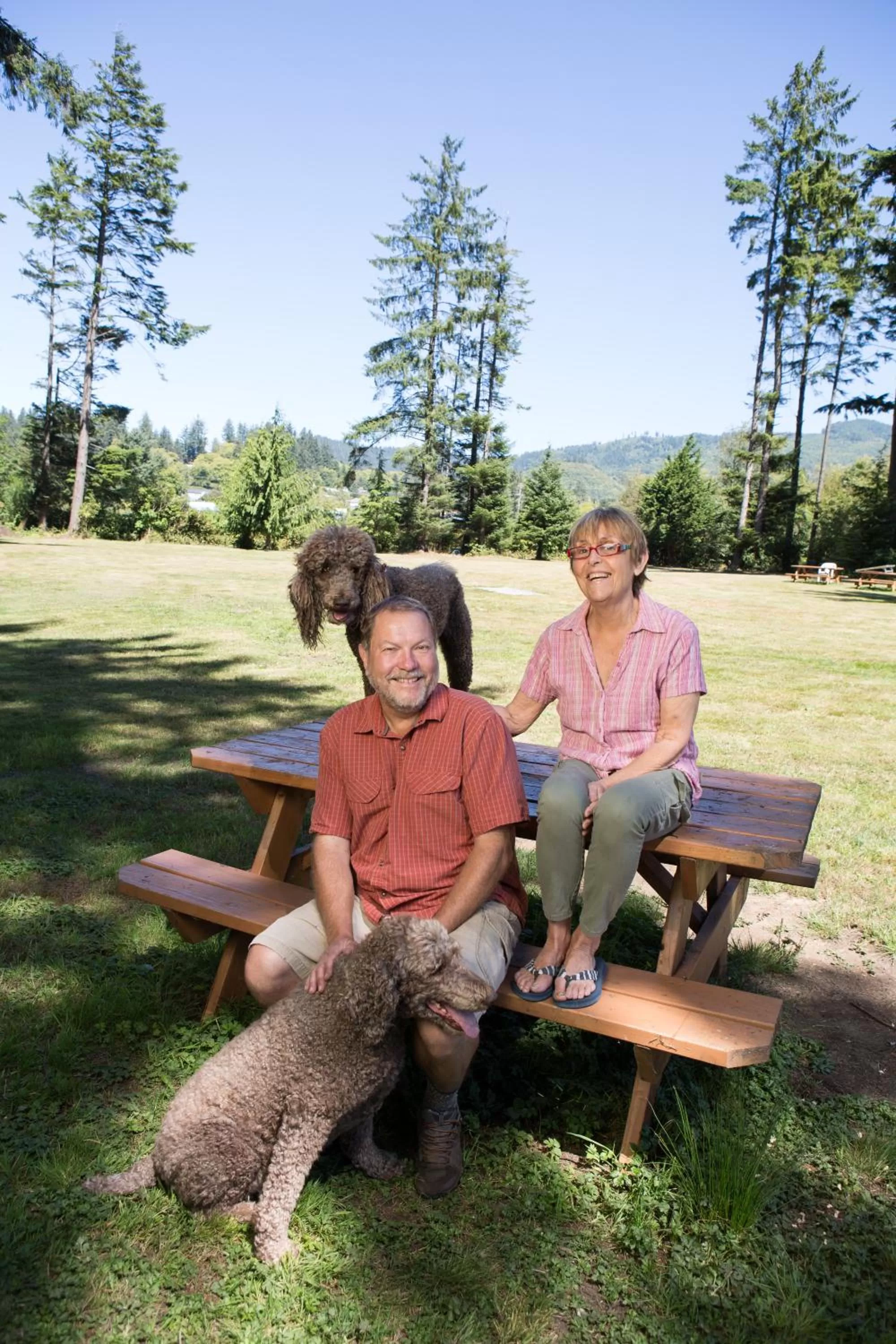 Staff, Family in Sheltered Nook On Tillamook Bay