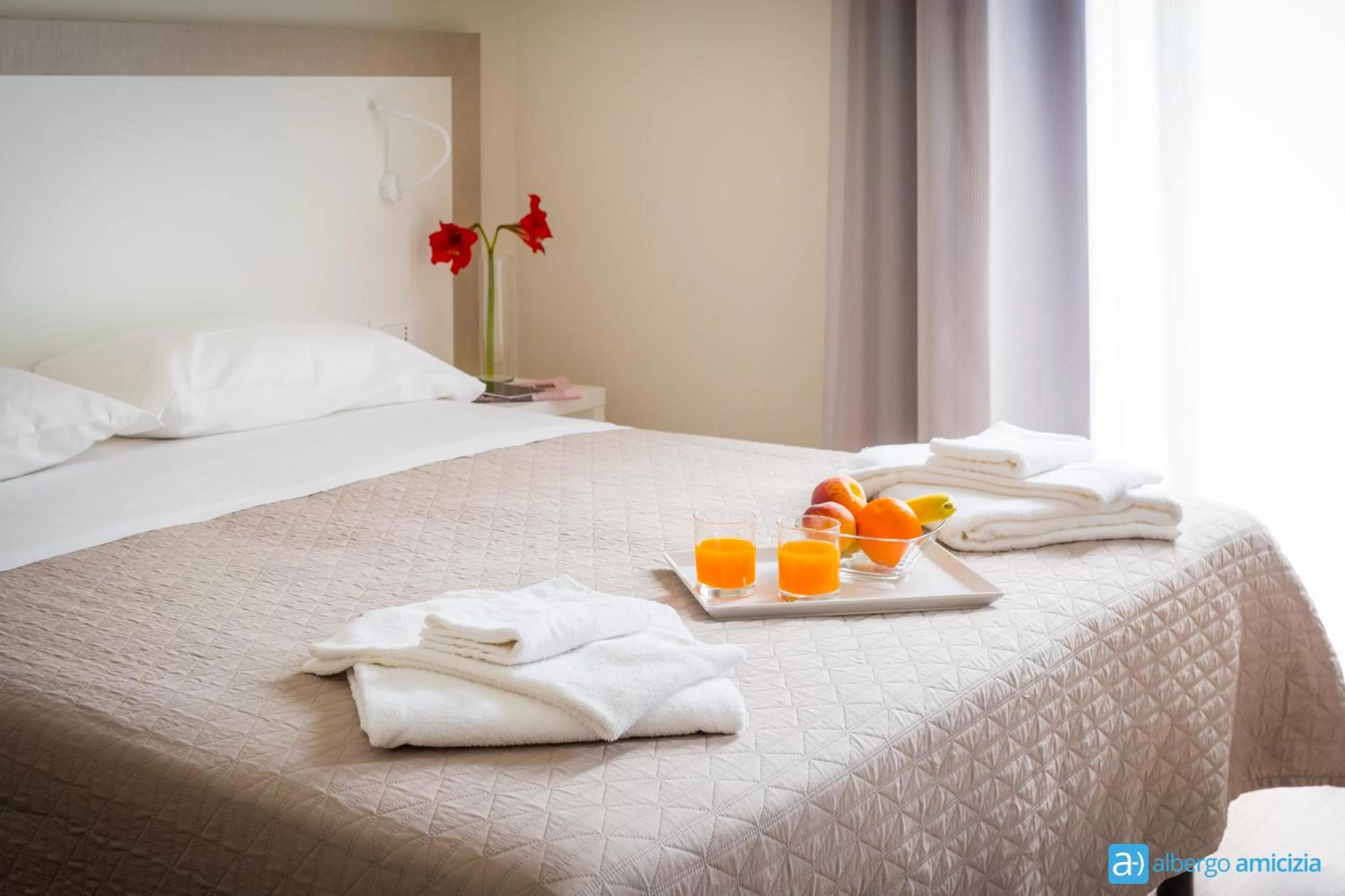 Decorative detail, Bed in Hotel Amicizia