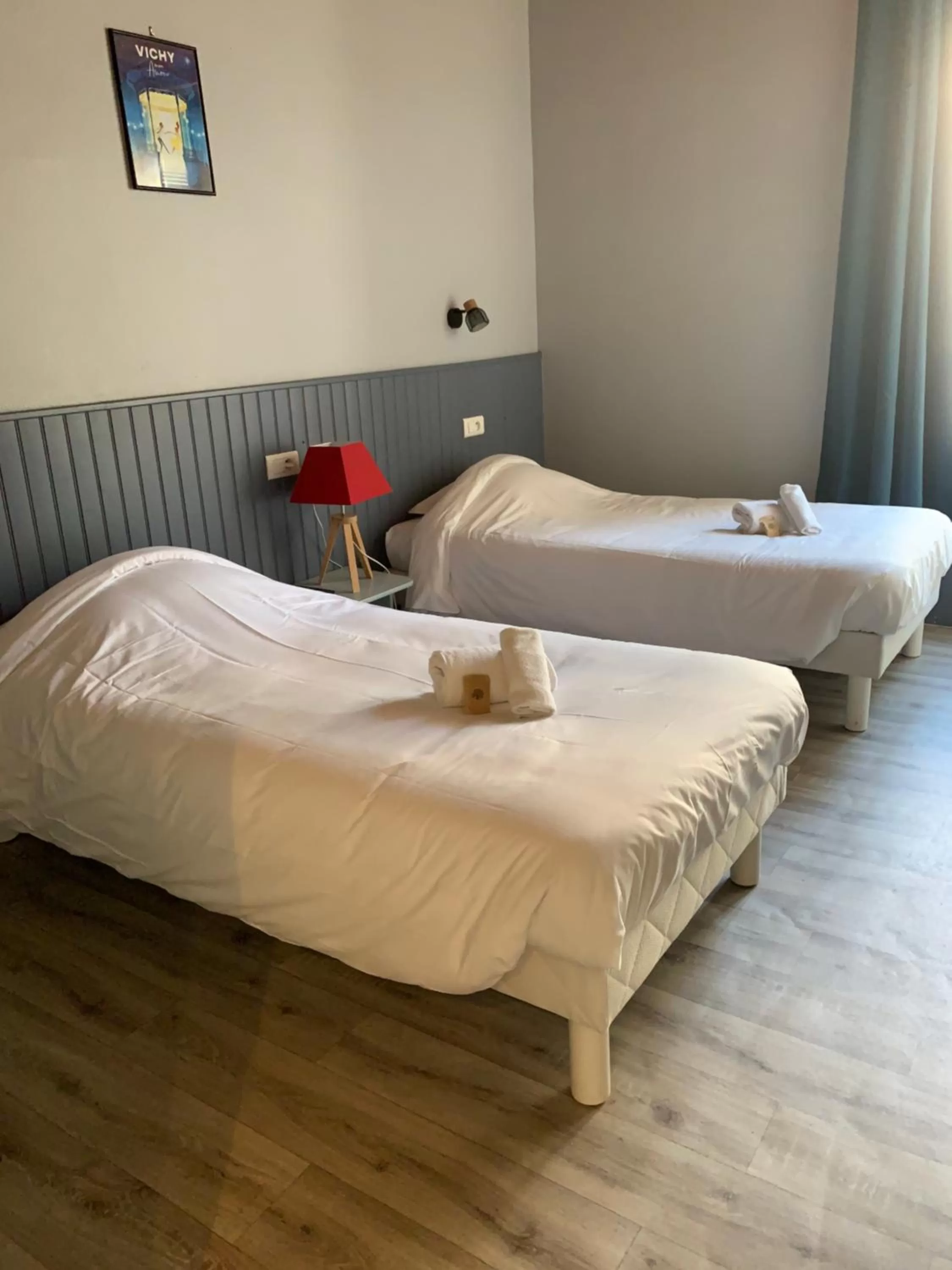 Bedroom, Bed in Hôtel & Restaurant Le Patio VICHY