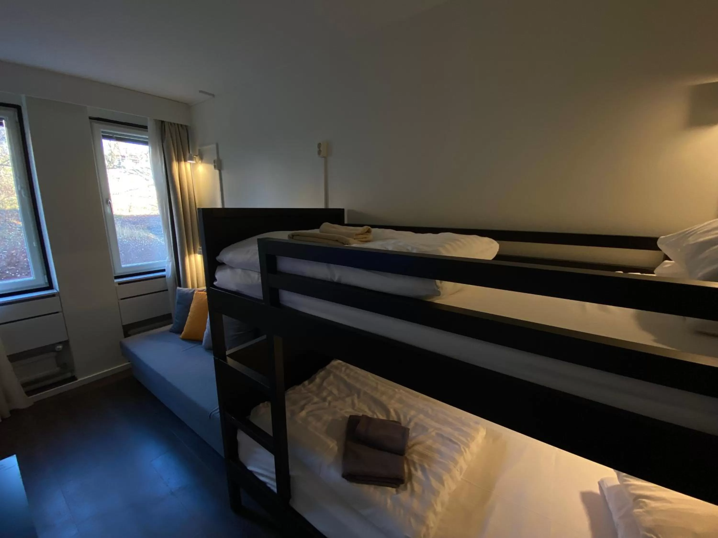 Twin Room with Private Bathroom Outside Room in Hall in Lidingö Arena Hotel