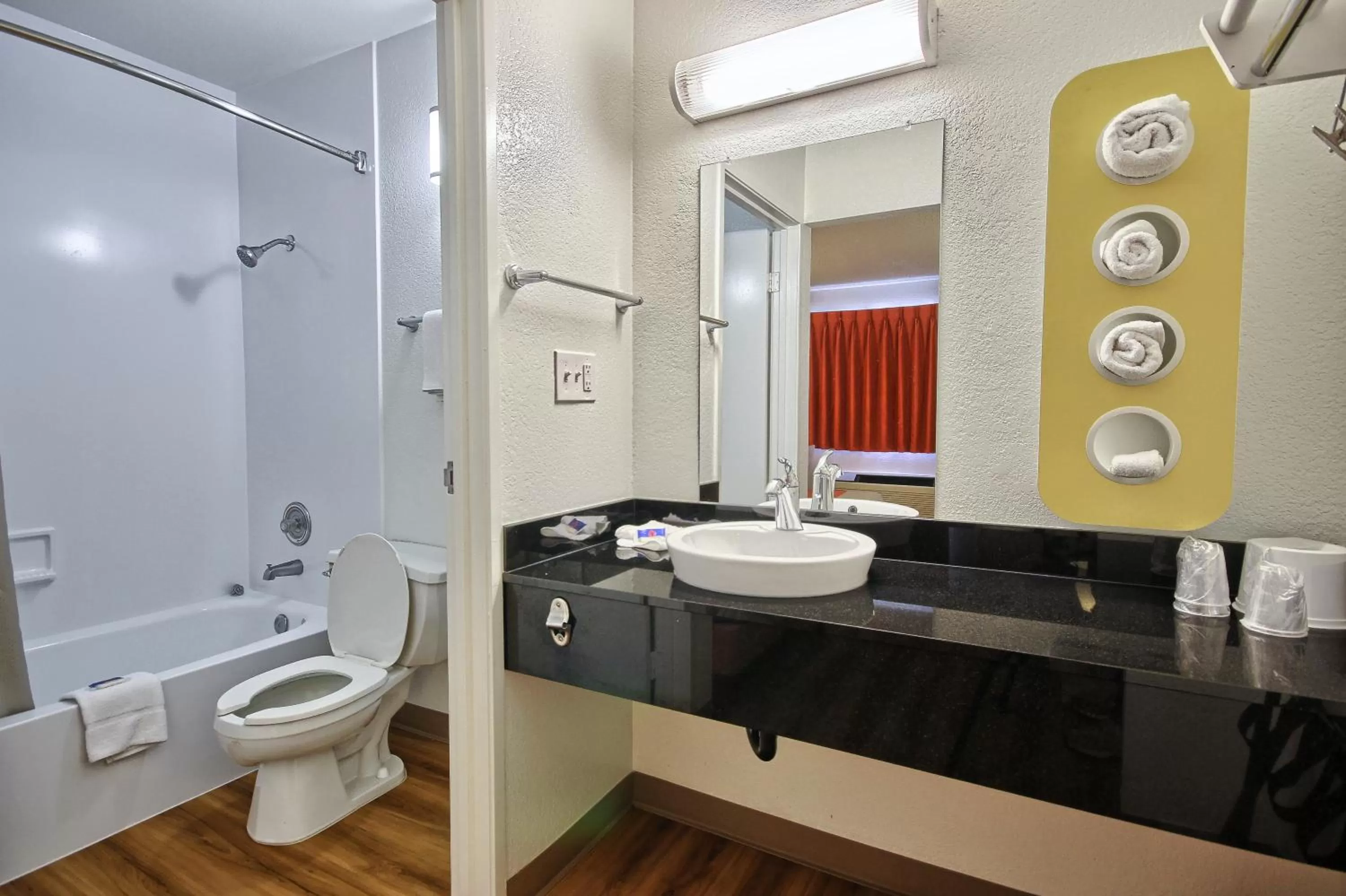 Bathroom in Motel 6-Fresno, CA - Blackstone South