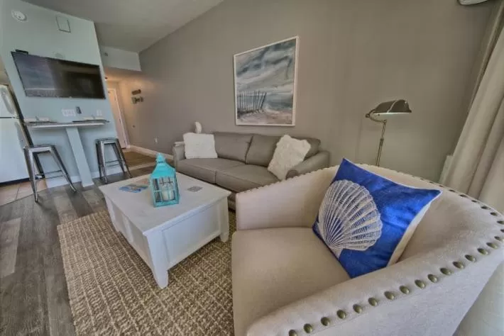 Living room in Deluxe Beachfront Studio, Shores of Panama, Oceanviews and Updated