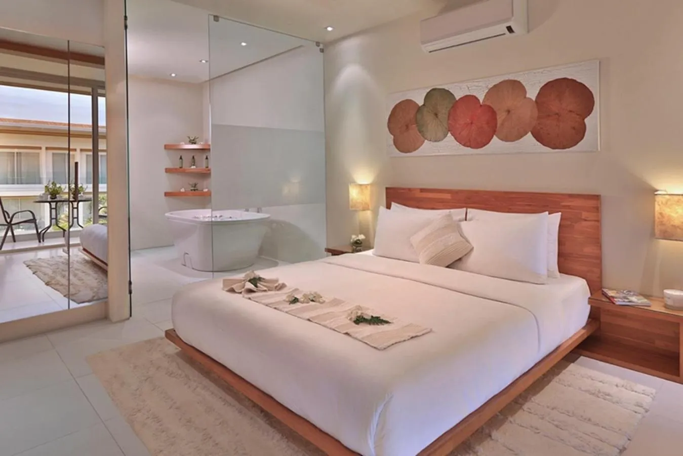 Bathroom, Bed in Chi Samui Resort