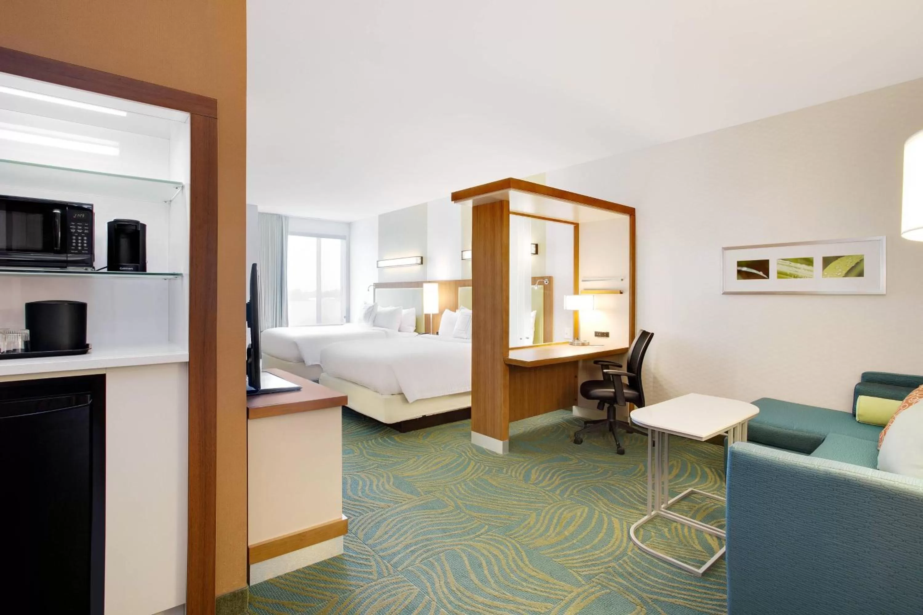 Suite with Two Queen Beds, Sofa Bed and Adapted Tub - Mobility and Hearing Accessible in SpringHill Suites by Marriott Murray