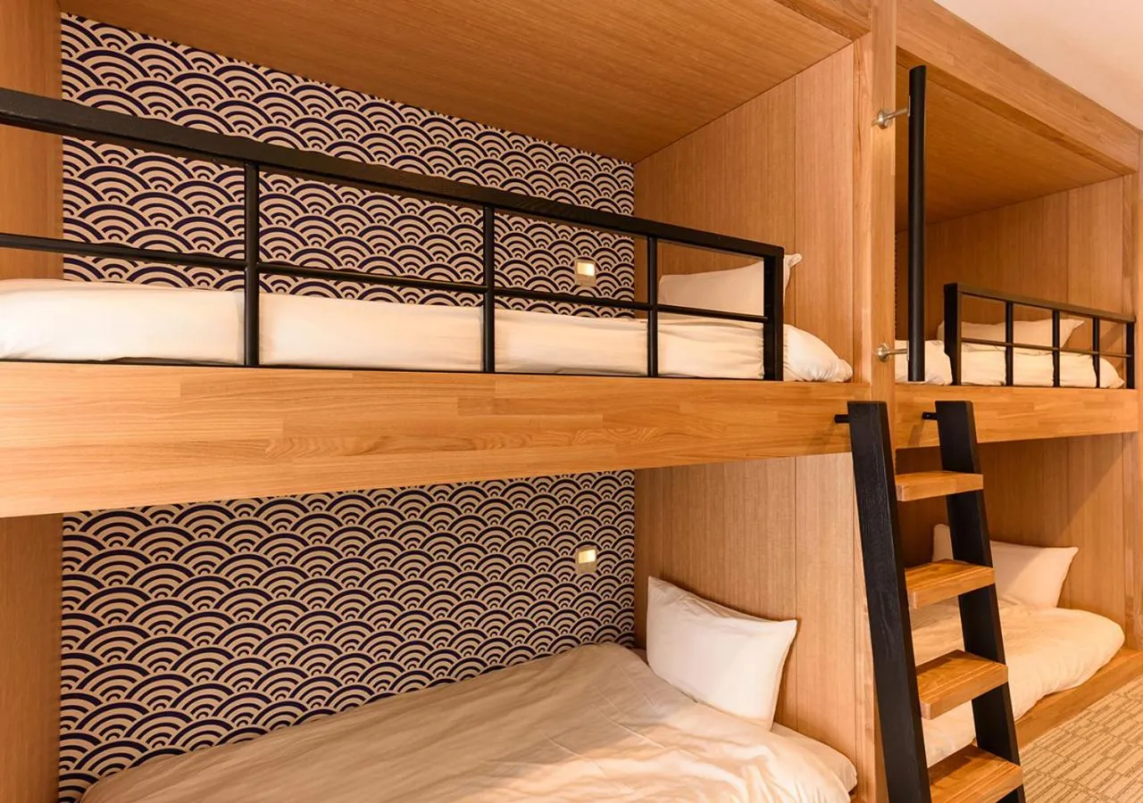 bunk bed, Bed in Irori Kyoto Station Higashi-Honganji