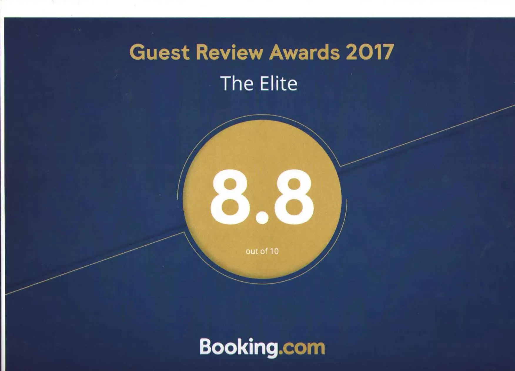 Certificate/Award in The Elite Apartment Hotel