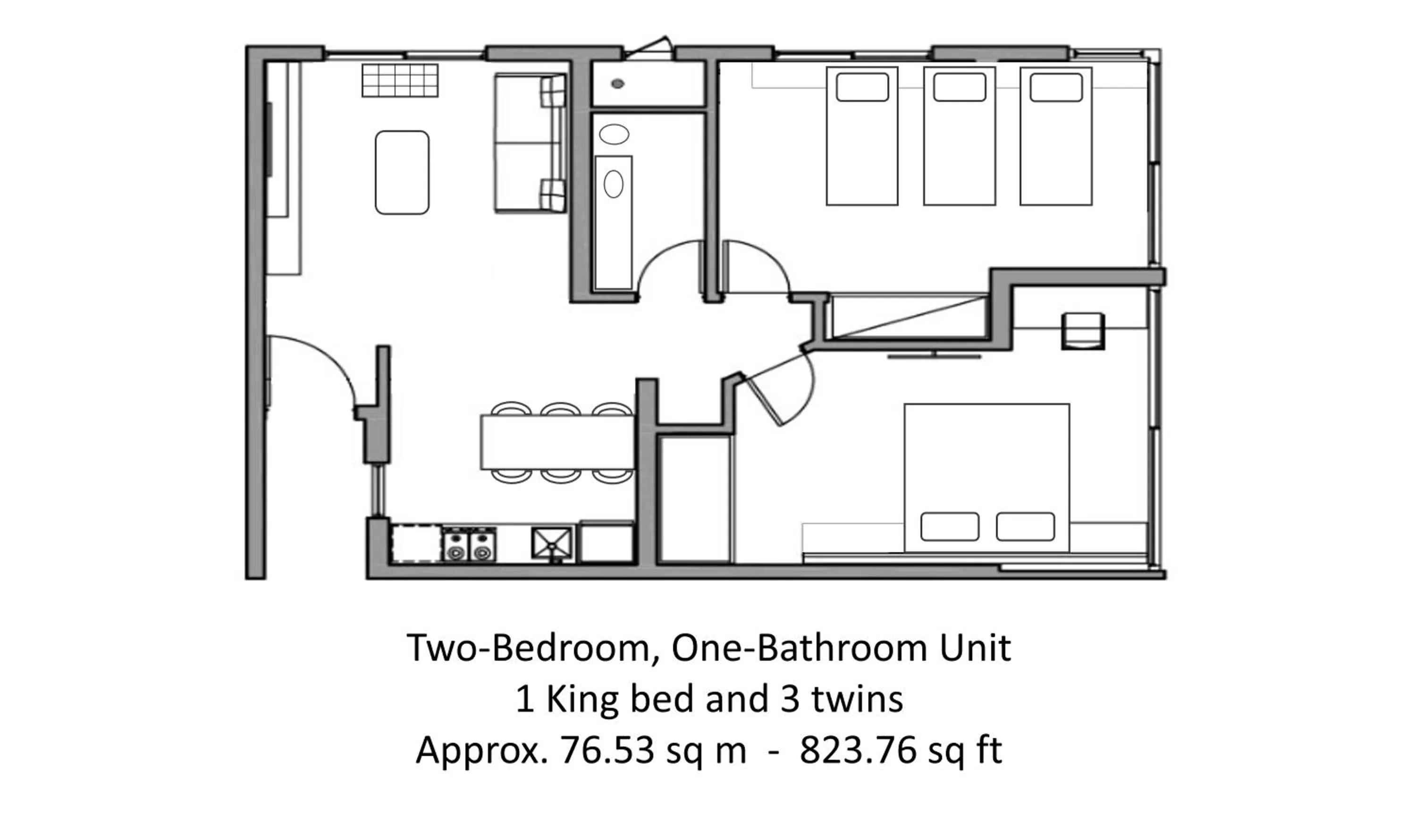 Floor plan in Beach Haus Key Biscayne Contemporary Apartments