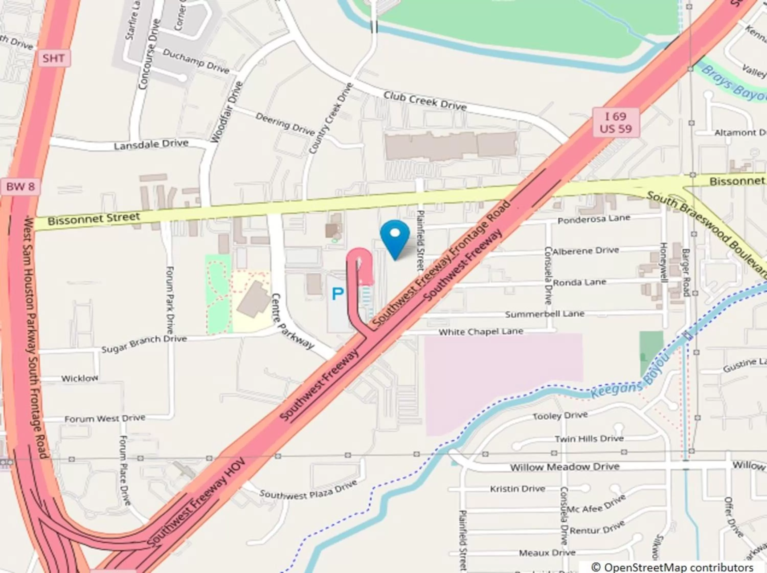 Bird's eye view in OYO Hotel Houston Southwest I-69