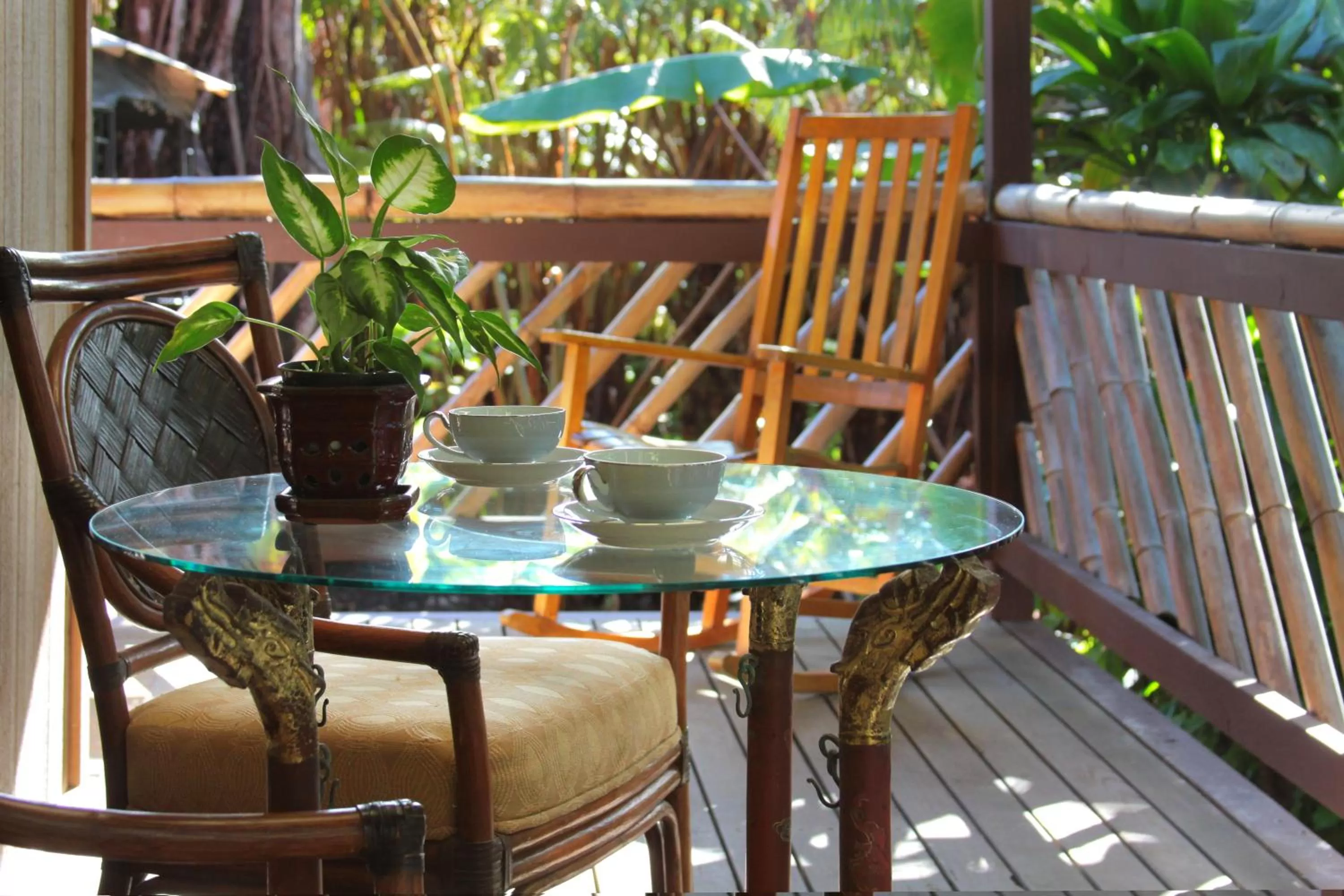 Patio in Lotus Garden Cottages
