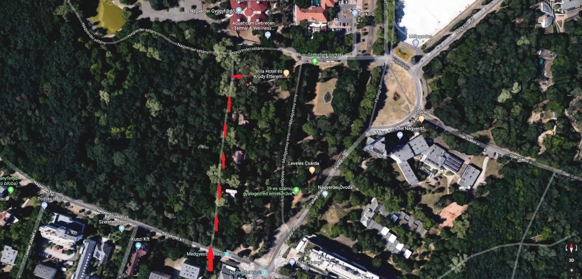 Bird's eye view in Villa Hotel