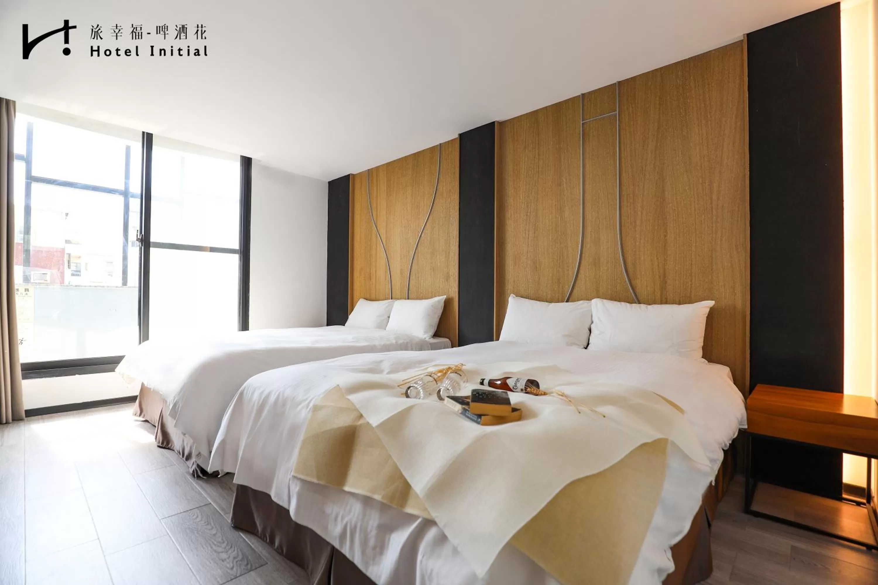 Bed in Hotel Initial-Beer