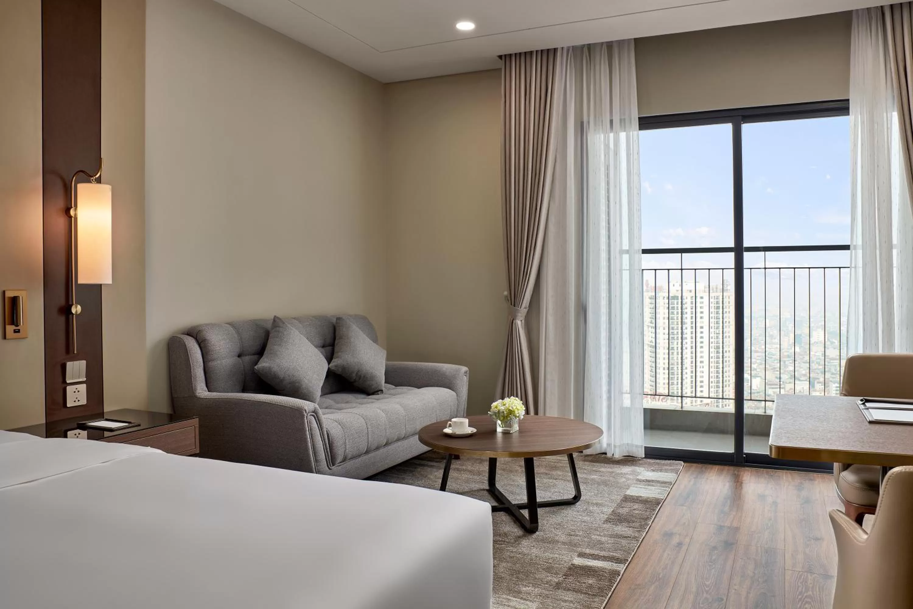 Balcony/Terrace, Bed in Grand K Hotel Suites Hanoi