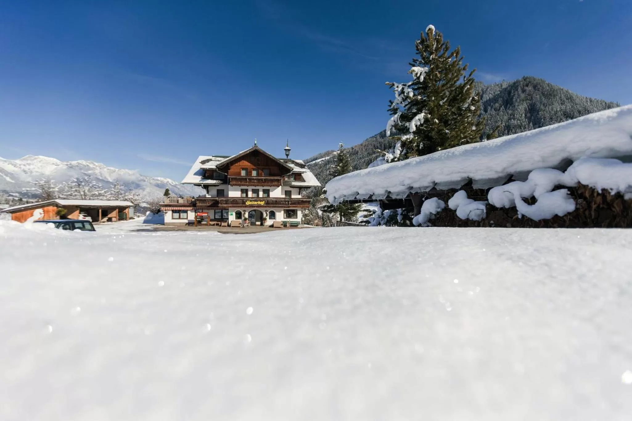 Facade/entrance, Winter in Seiterhof