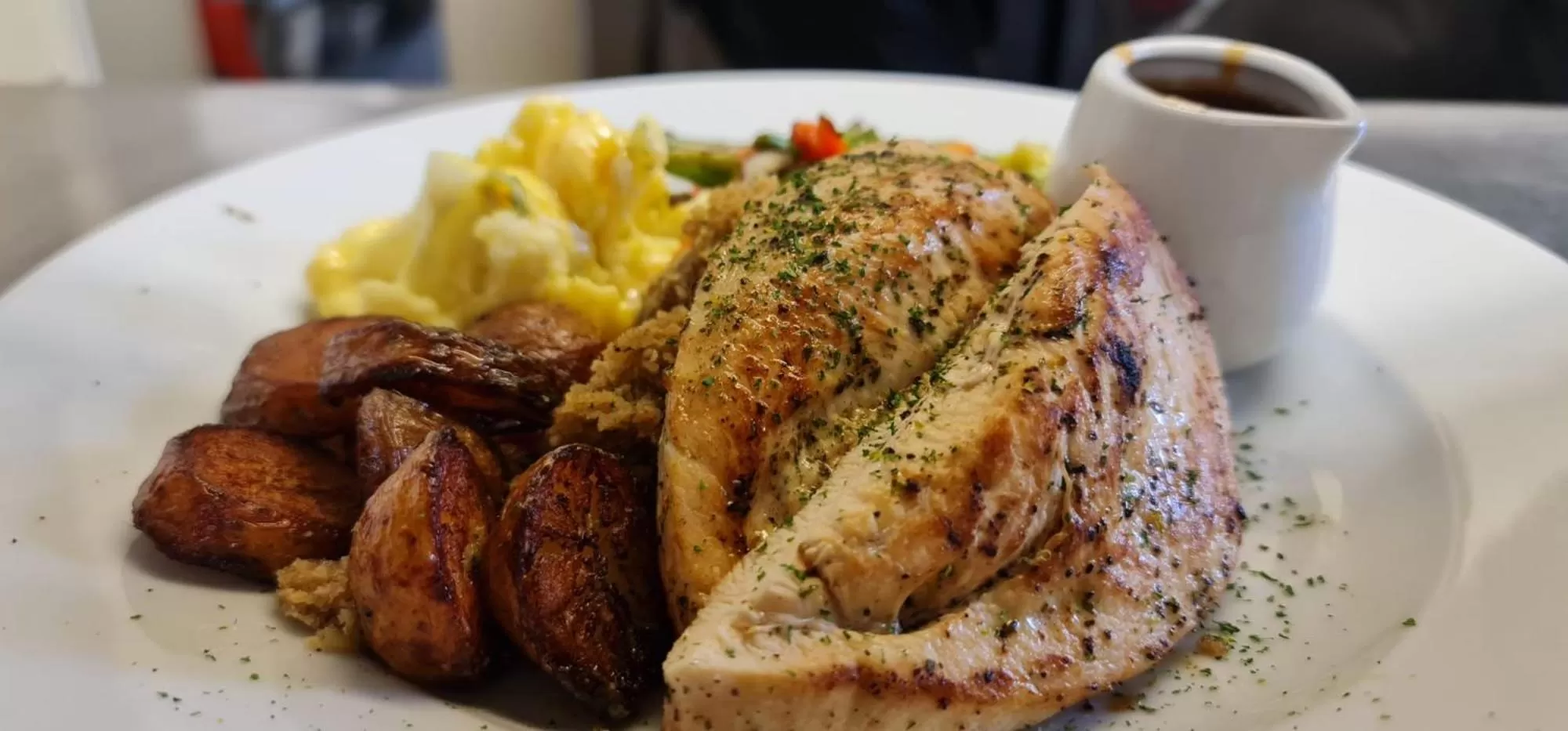 Food close-up in GOLF View Hotel & Macintosh Restaurant