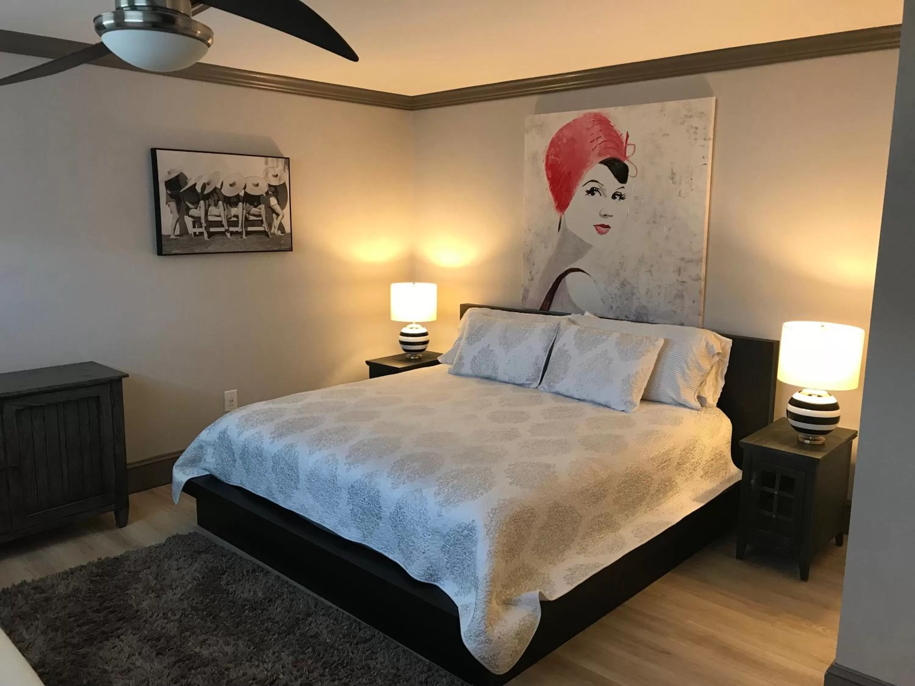 Bed in Elaine's Cape May Boutique Hotel