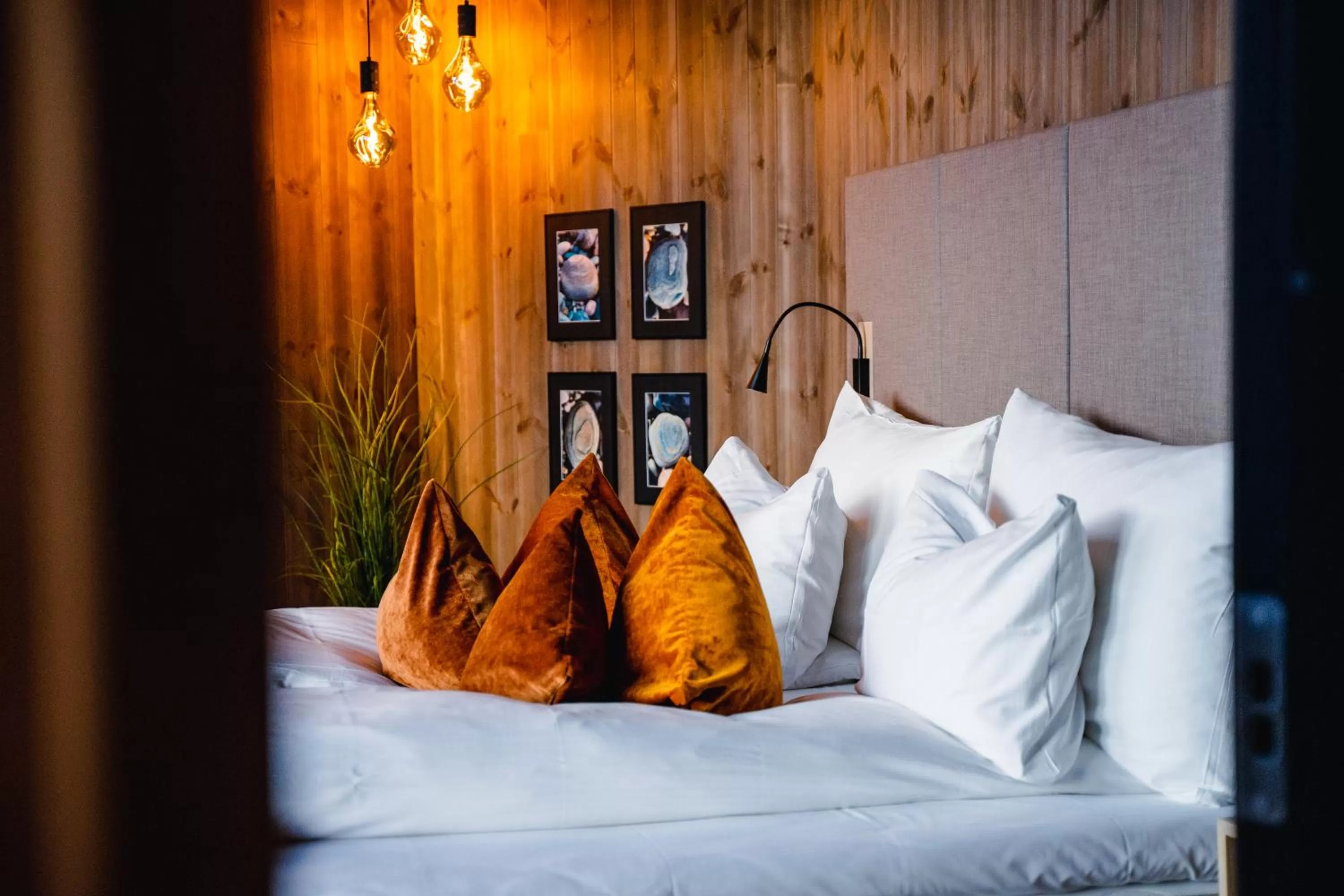 Bed in Sorrisniva Arctic Wilderness Lodge