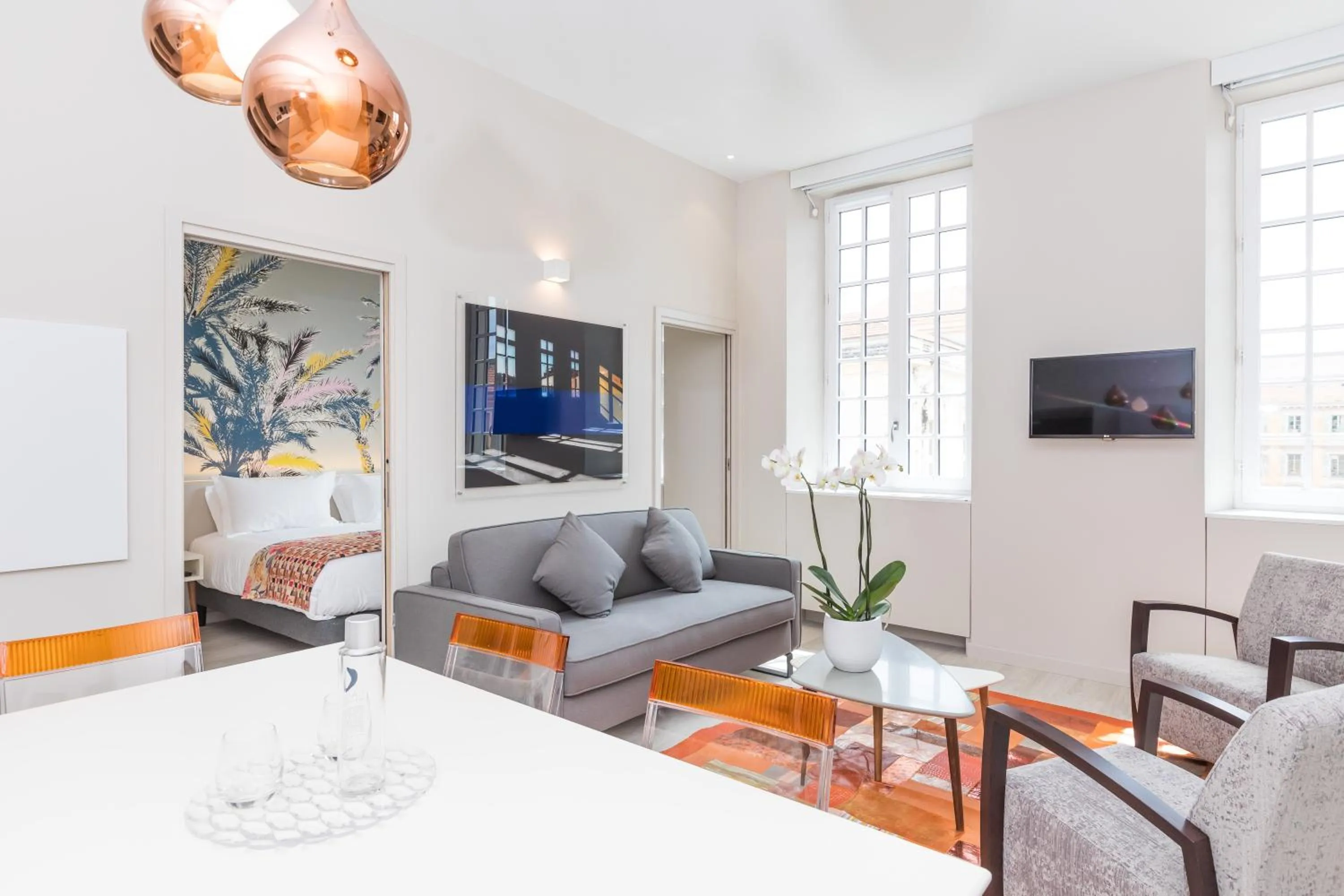 Living room in Palais Saleya Boutique Hôtel