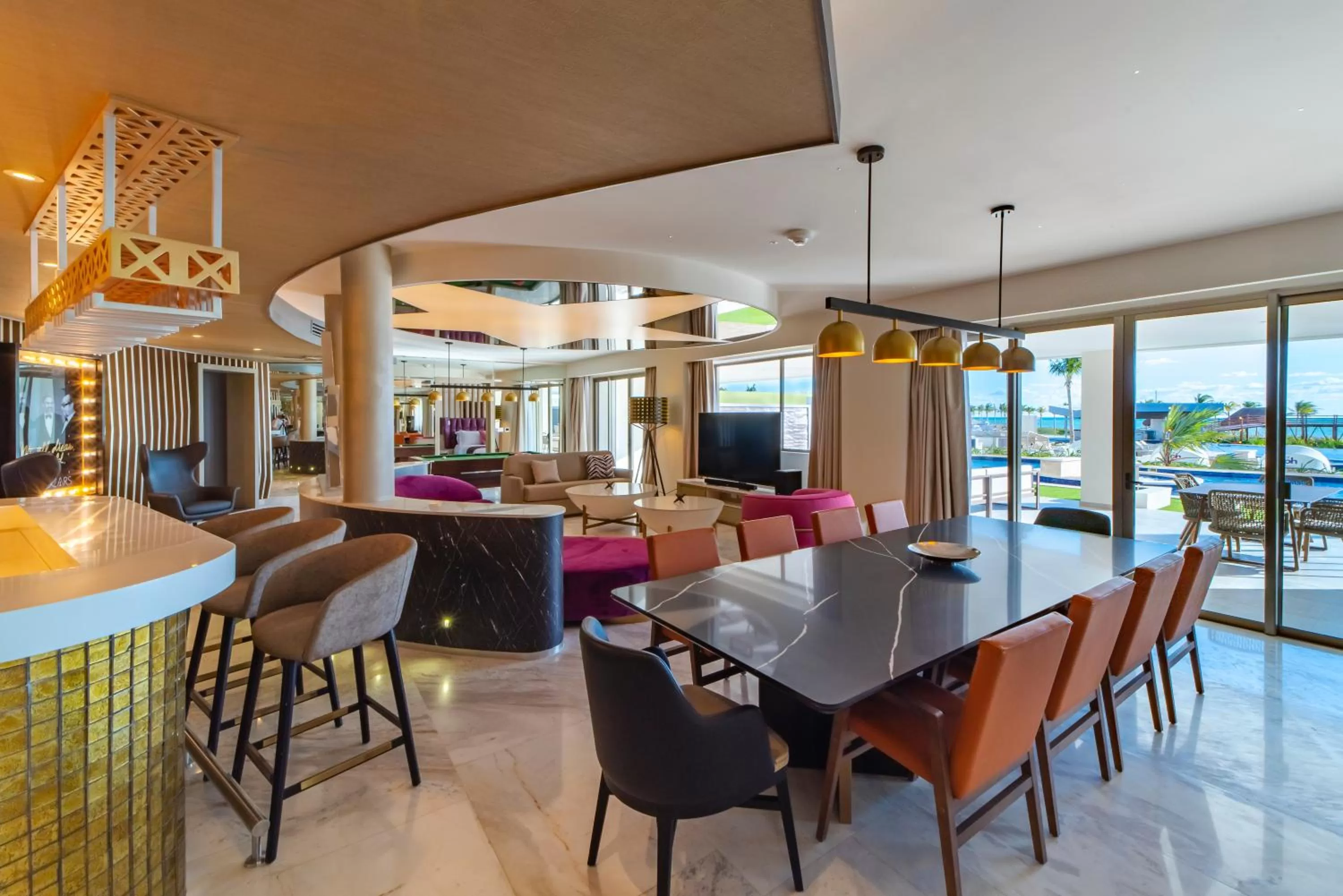 Living room in Planet Hollywood Cancun by Royalton, An Autograph Collection All-Inclusive Resort