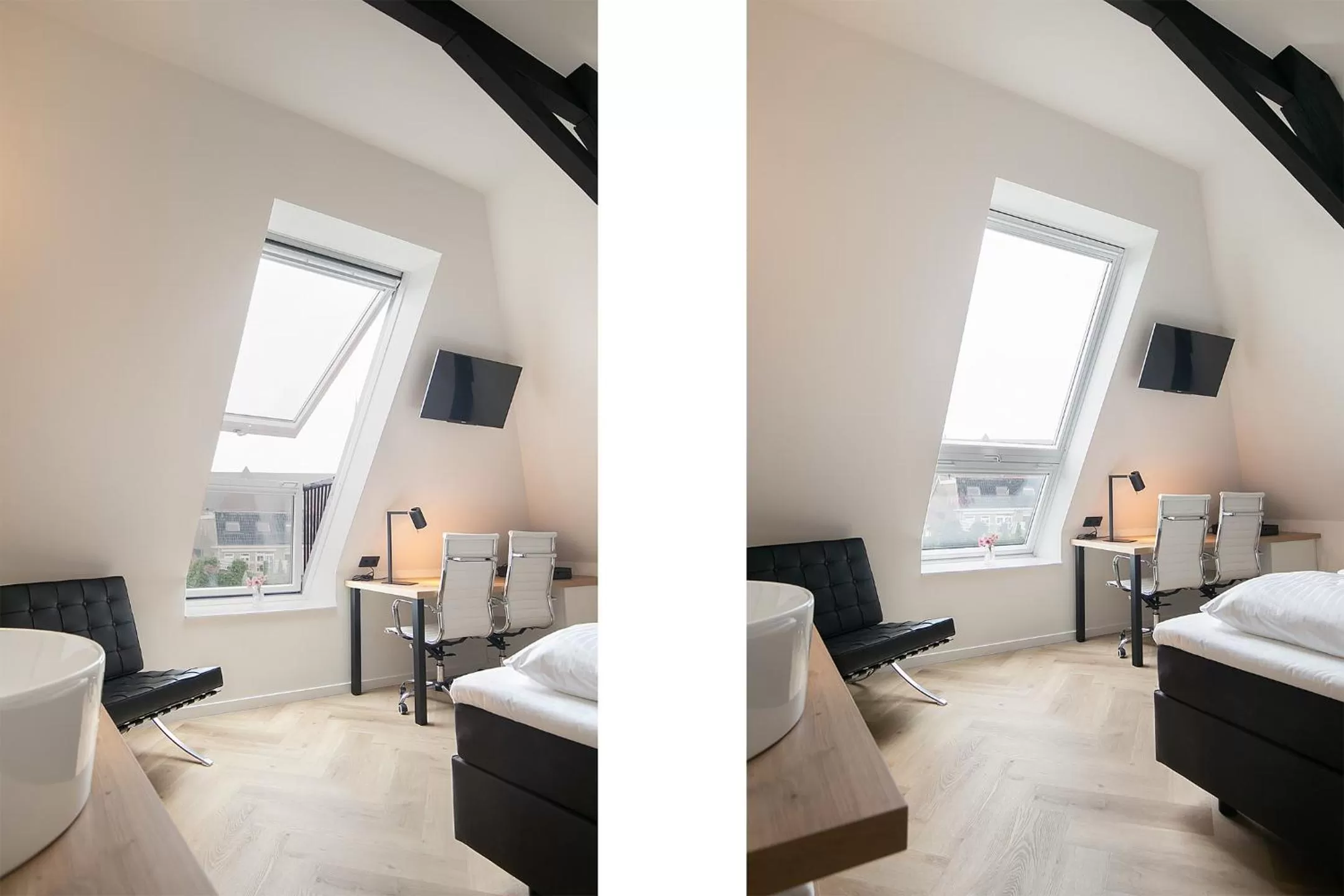 Coffee/tea facilities, Bed in Snoozz Hotels Bolsward Boutique hotel zonder receptie met digitale sleutel