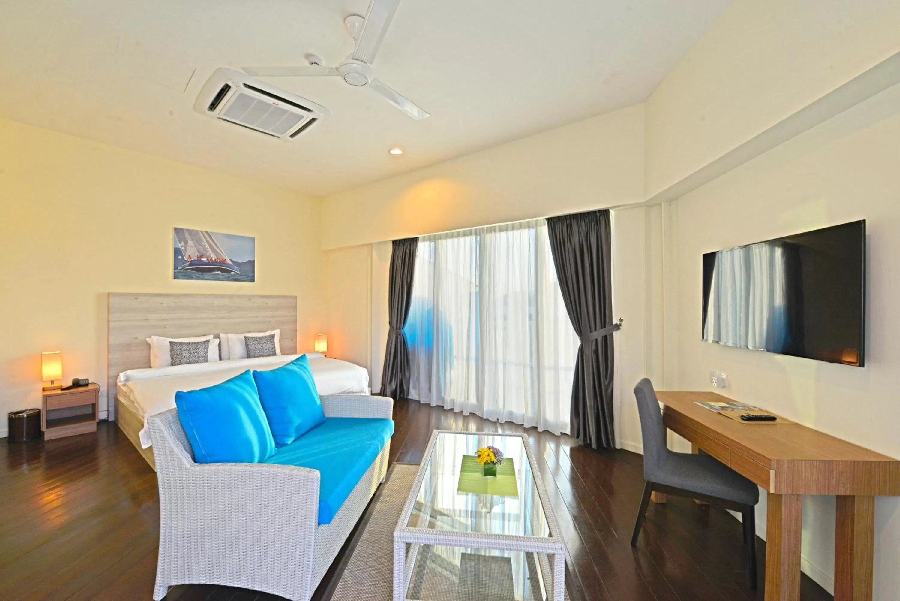 Living room, Bed in Ramada by Wyndham Langkawi Marina