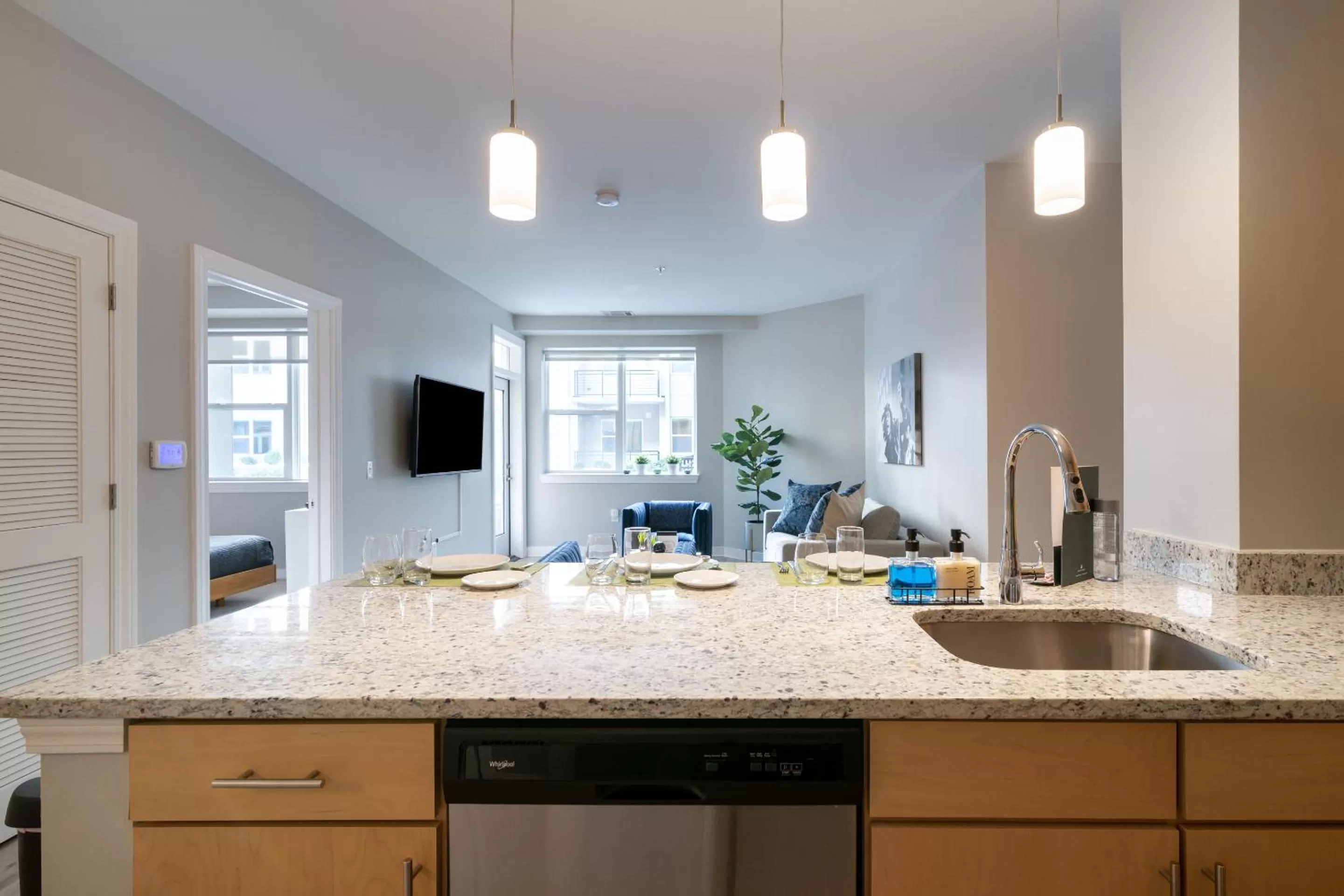 Kitchen or kitchenette, Kitchen/Kitchenette in Mint House Detroit - New Center