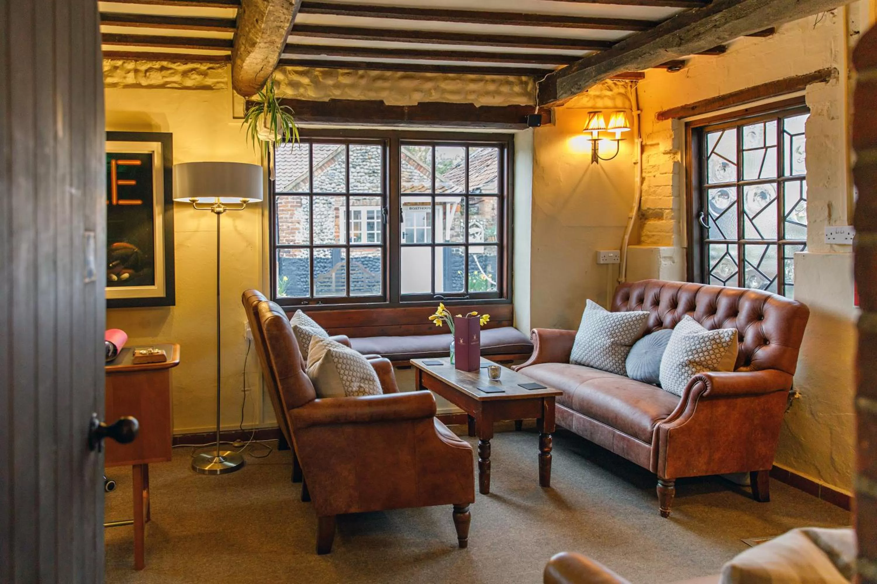 Living room, Seating Area in Cley Windmill