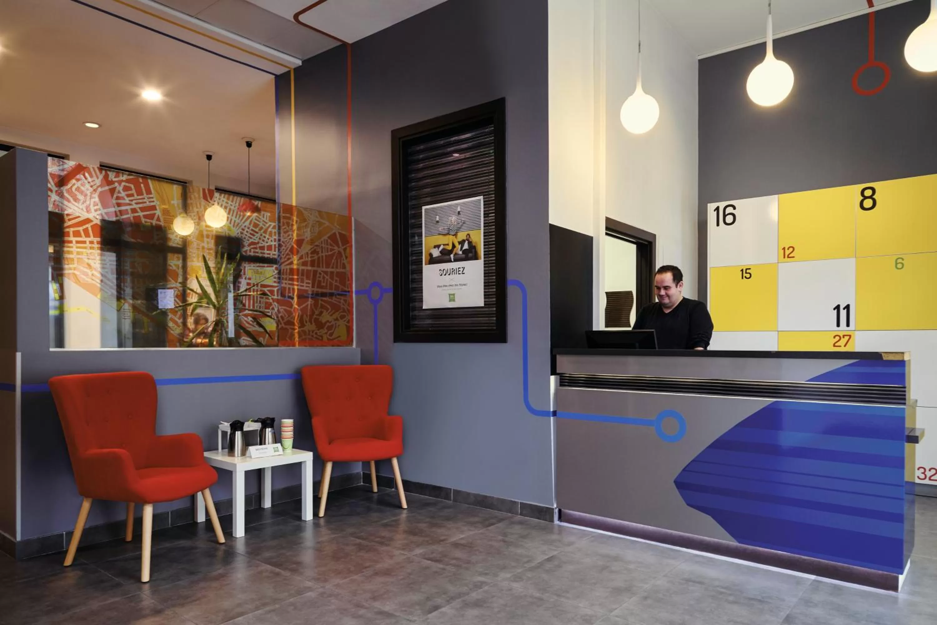 Lobby or reception in ibis Styles Marseille Gare Saint-Charles