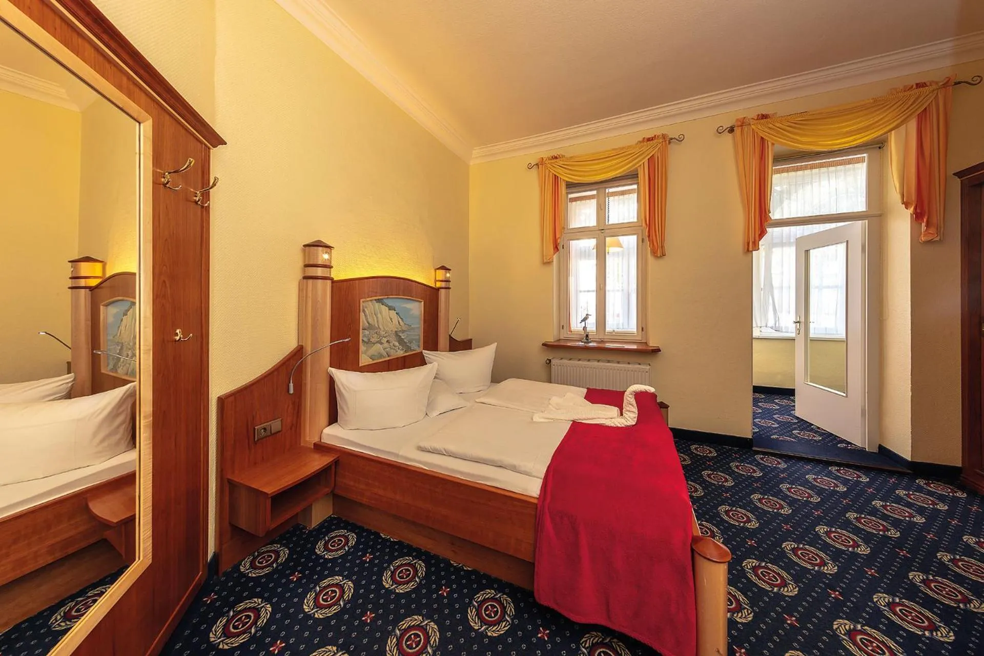 Bed in Hotel Deutsche Flagge