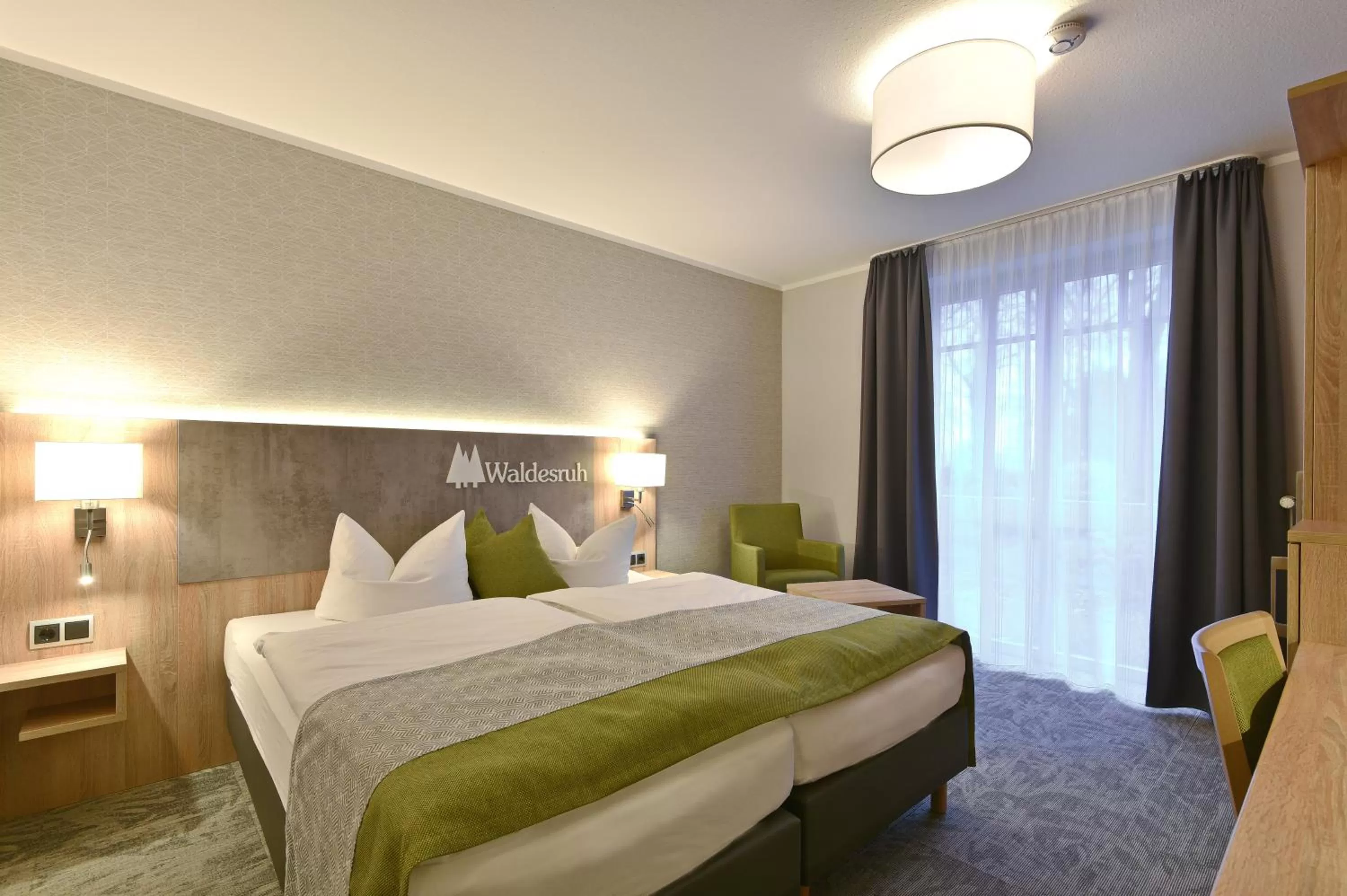 Bedroom, Bed in Hotel Restaurant Waldesruh