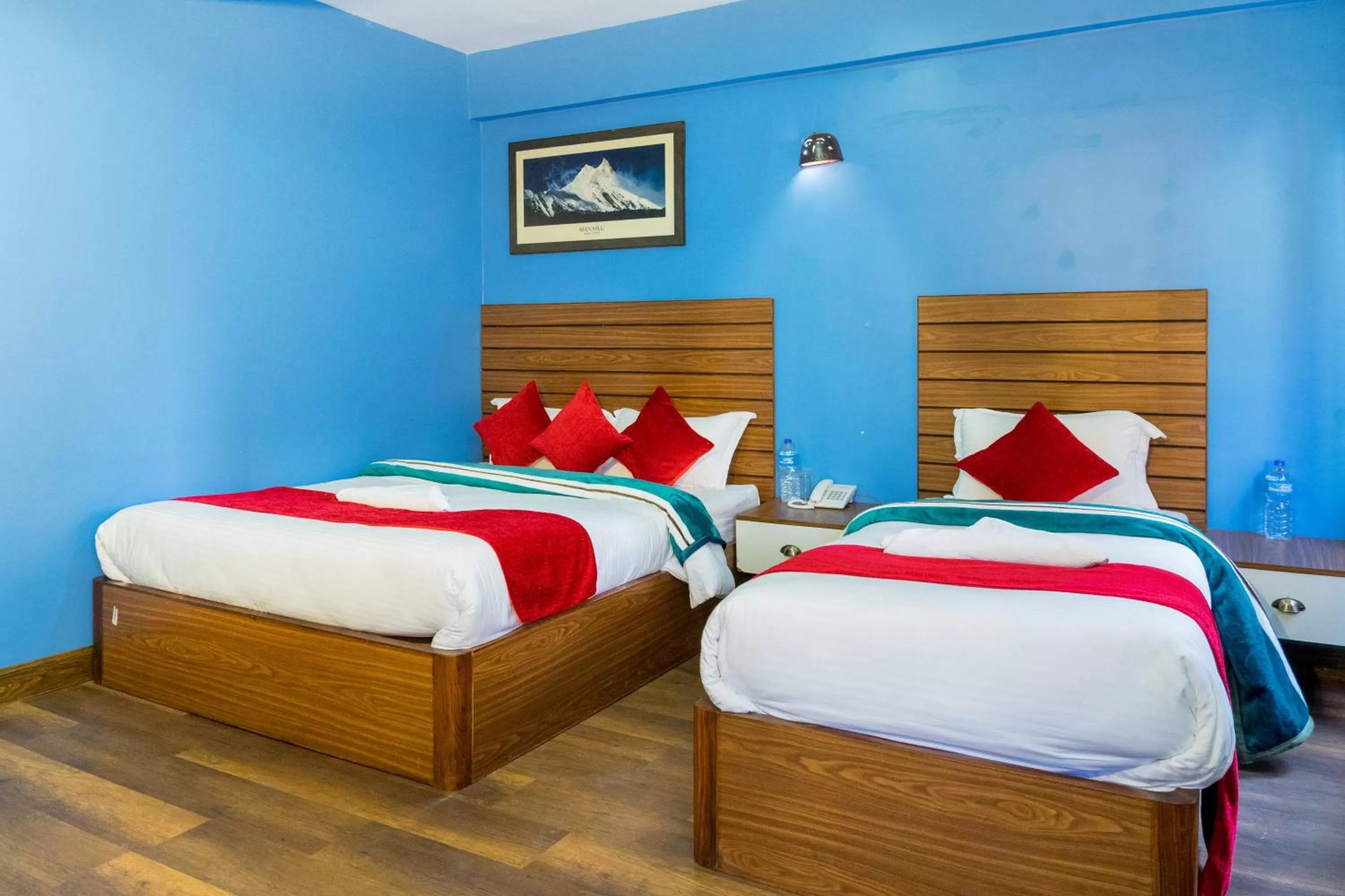 Bed in Hotel Nepal Bhumi