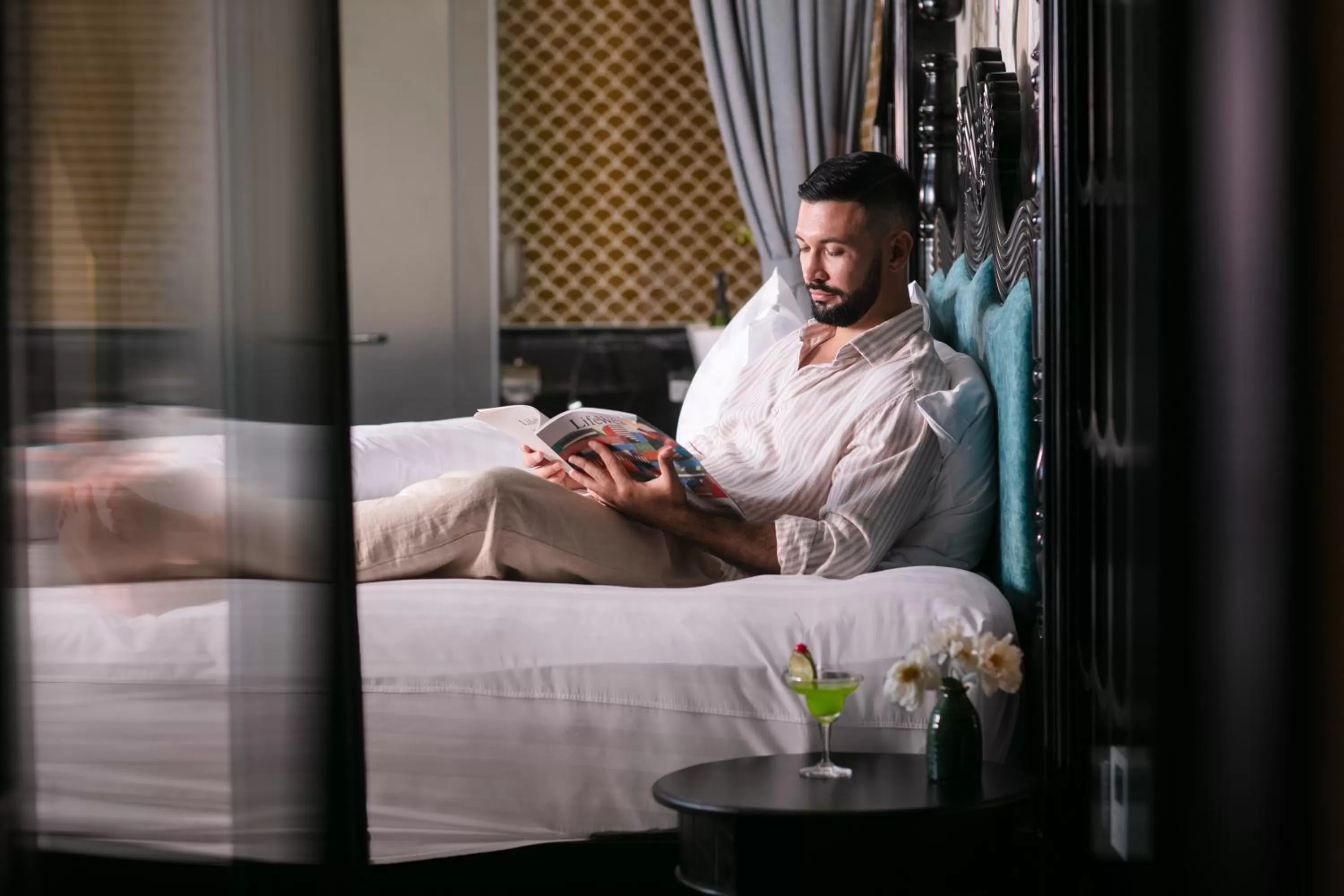 Bed in Grand Sunrise Palace Hoi An- A Luxury Indochine Hotel & Spa