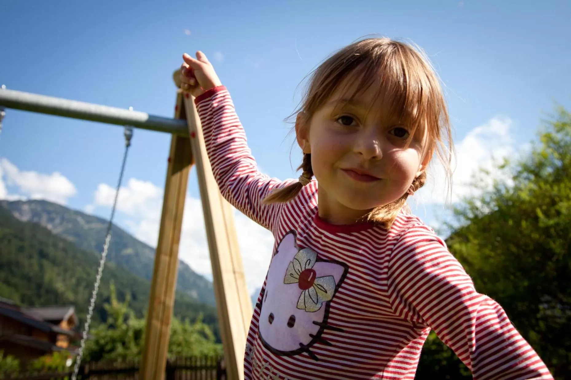 Children play ground in Familien- und Wellnesshotel "Landhaus Viktoria"