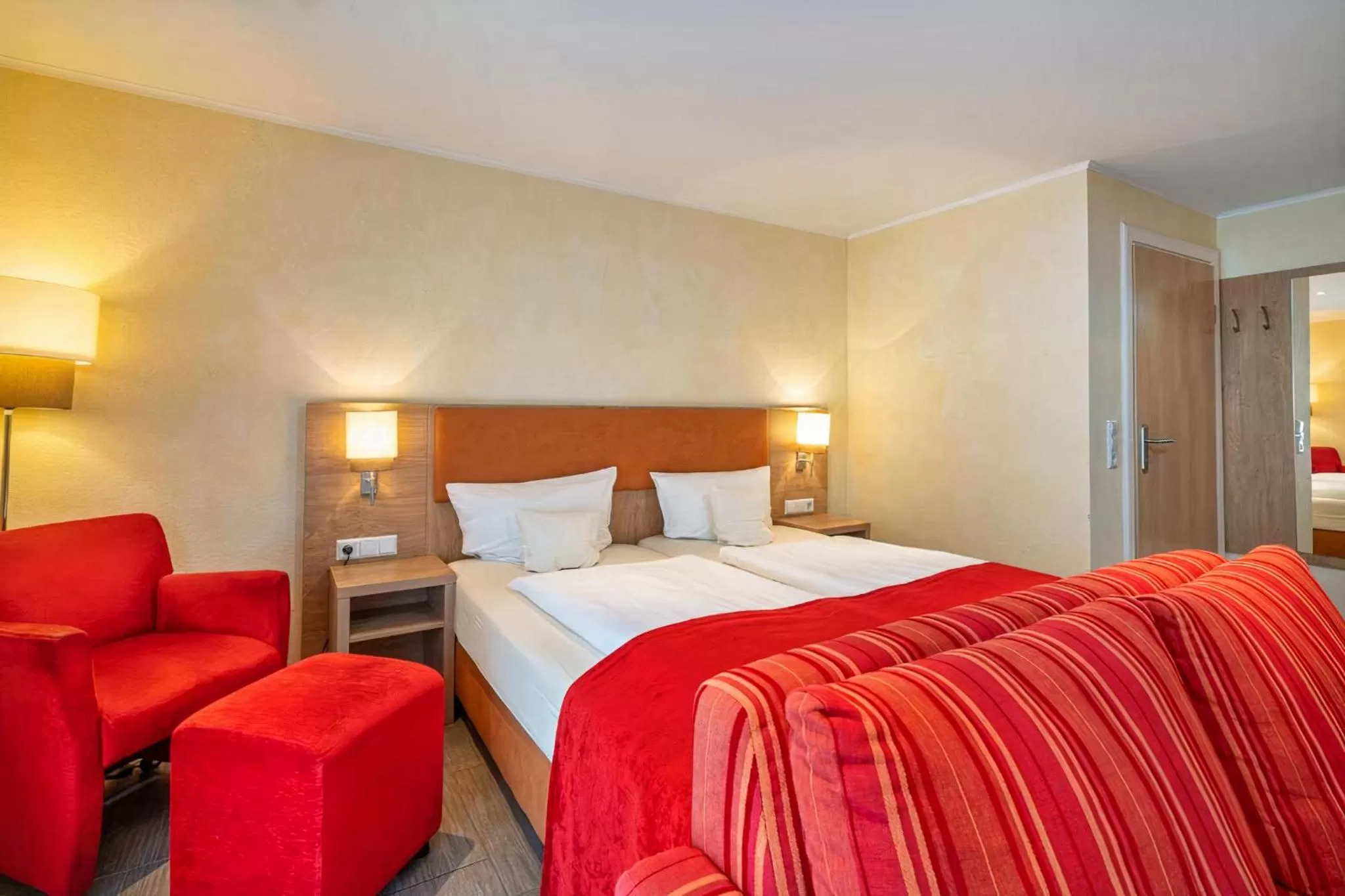 Bed in Weinhotel Landsknecht