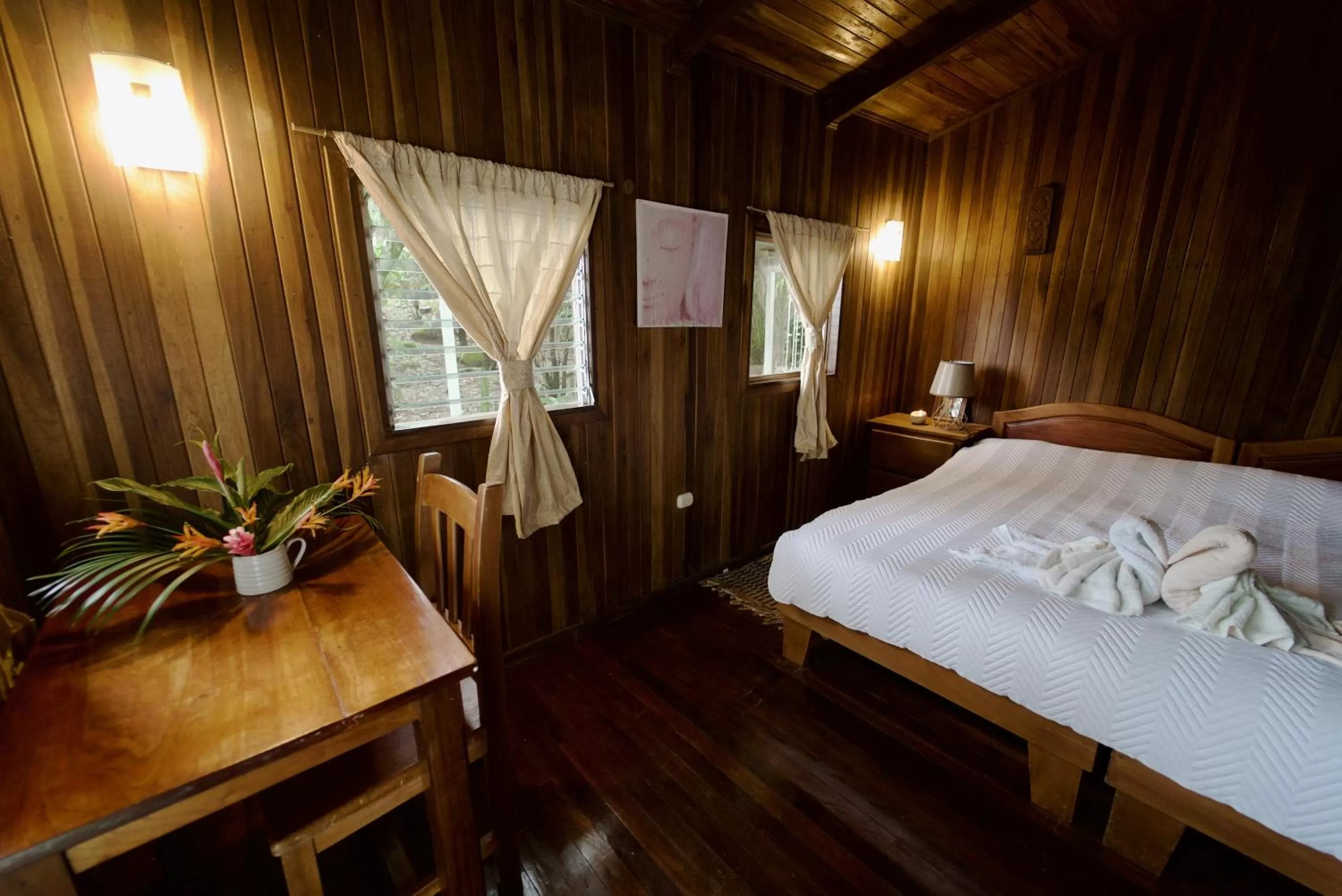 Bed in El Mirador Glamping & Apartments & Woodhouse & Swimingpool