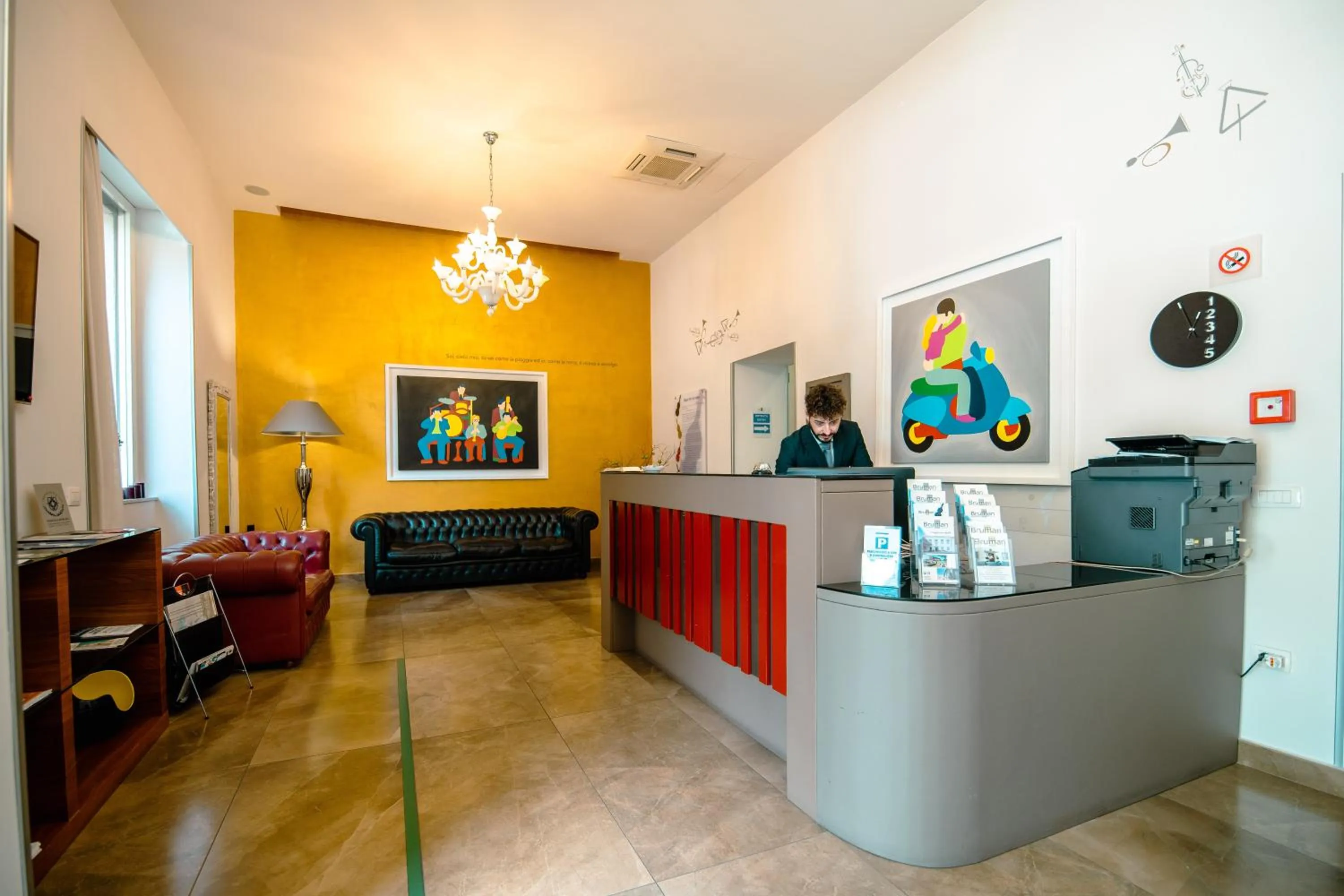 Lobby or reception in Hotel Bruman Salerno