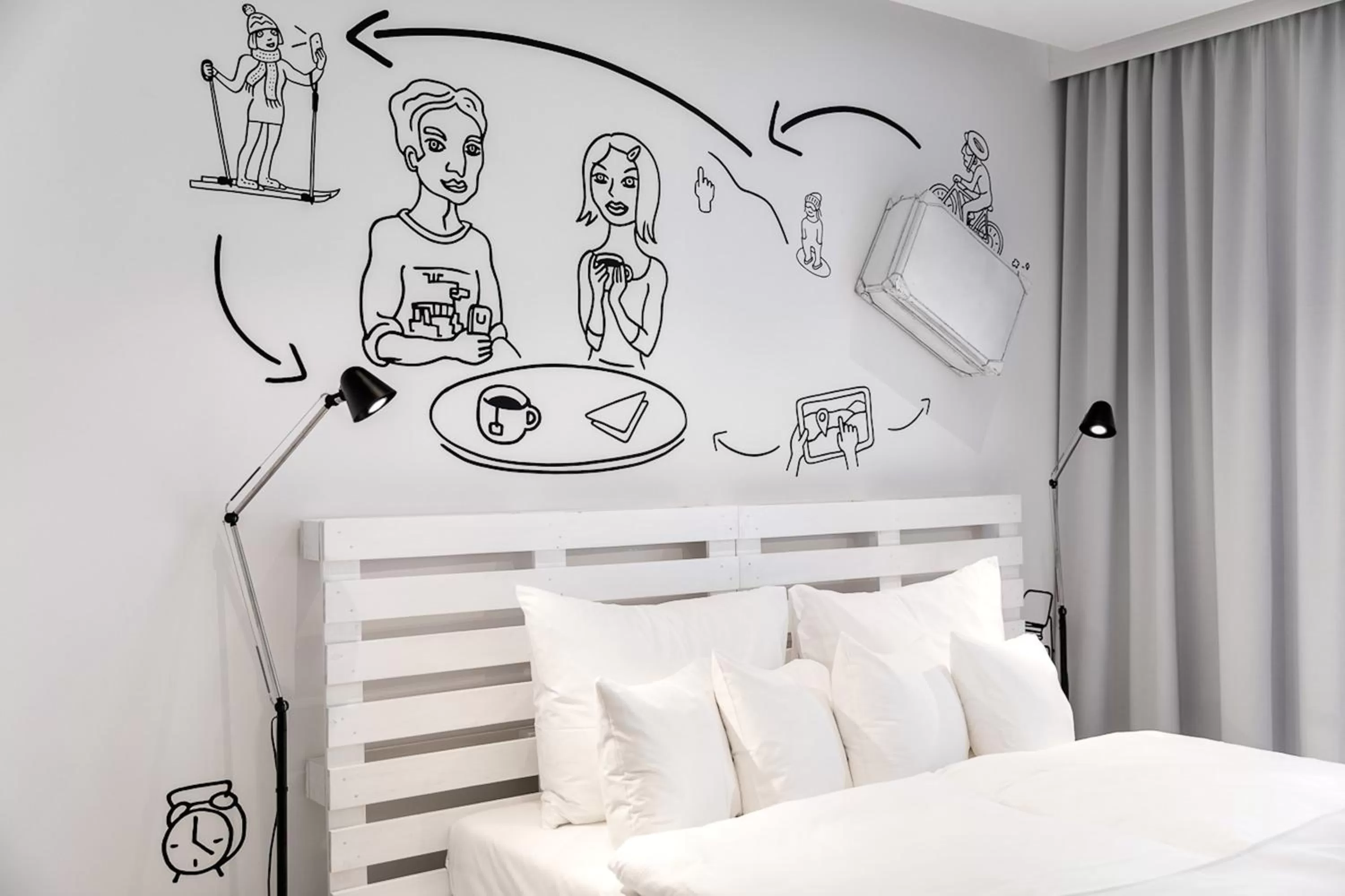 Bed in Pytloun Grand Hotel Imperial