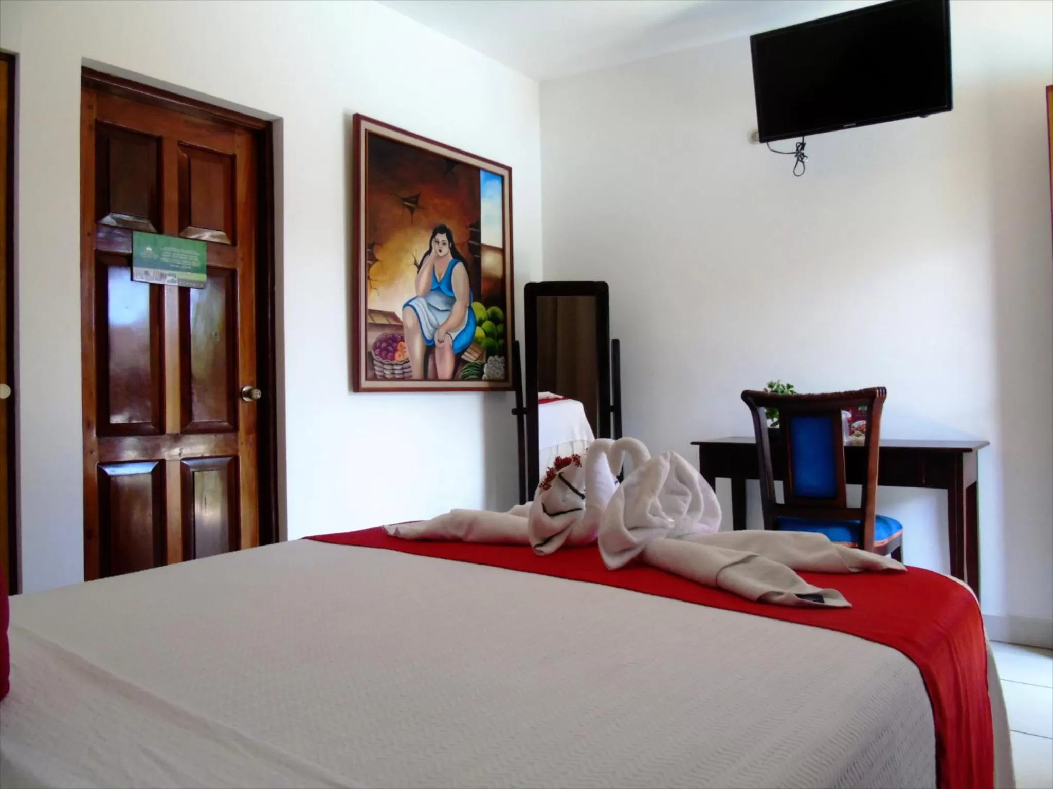 Bed in Hotel Los Pinos