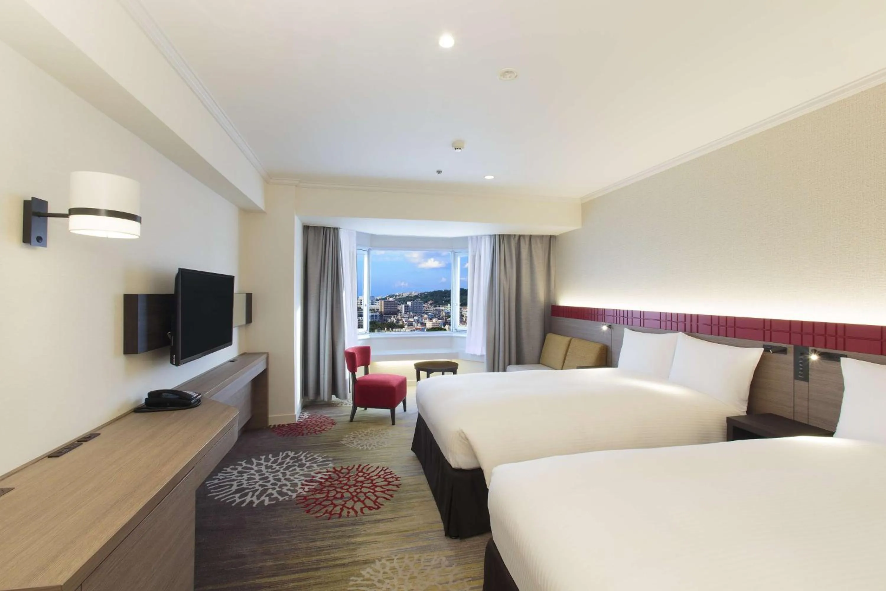 Bedroom, Bed in DoubleTree by Hilton Naha Shuri Castle