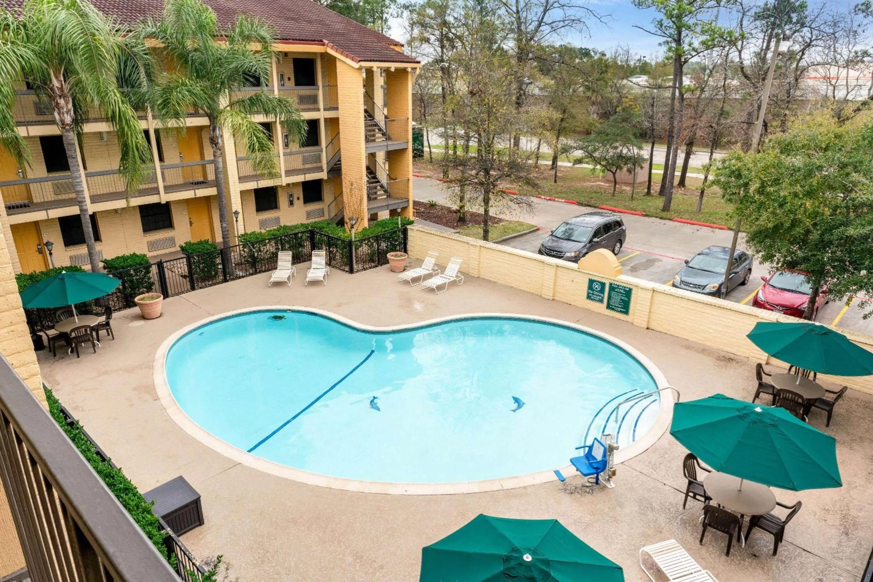 Pool view in Super 8 by Wyndham The Woodlands North