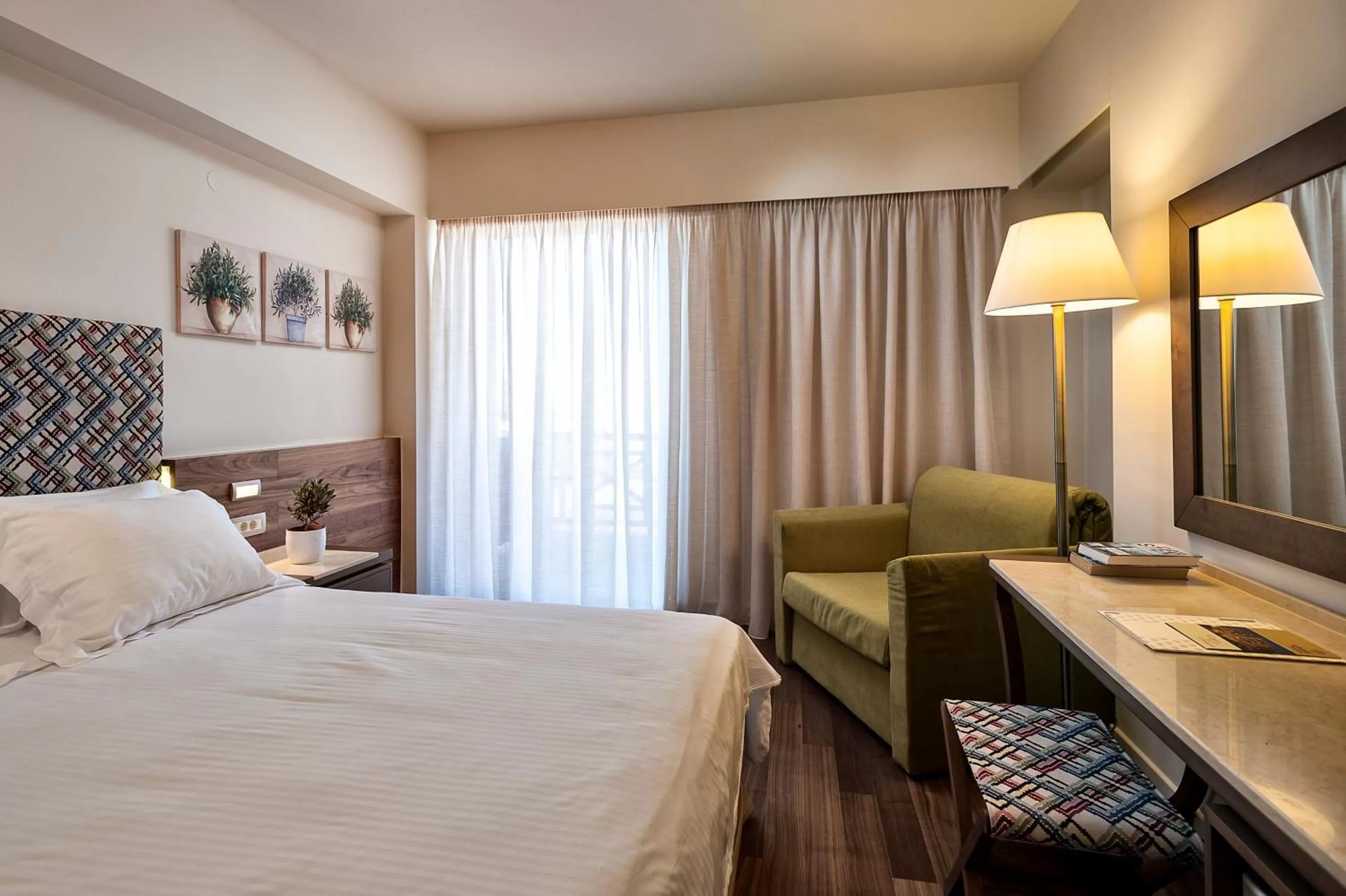 View (from property/room), Bed in Civitel Akali Hotel