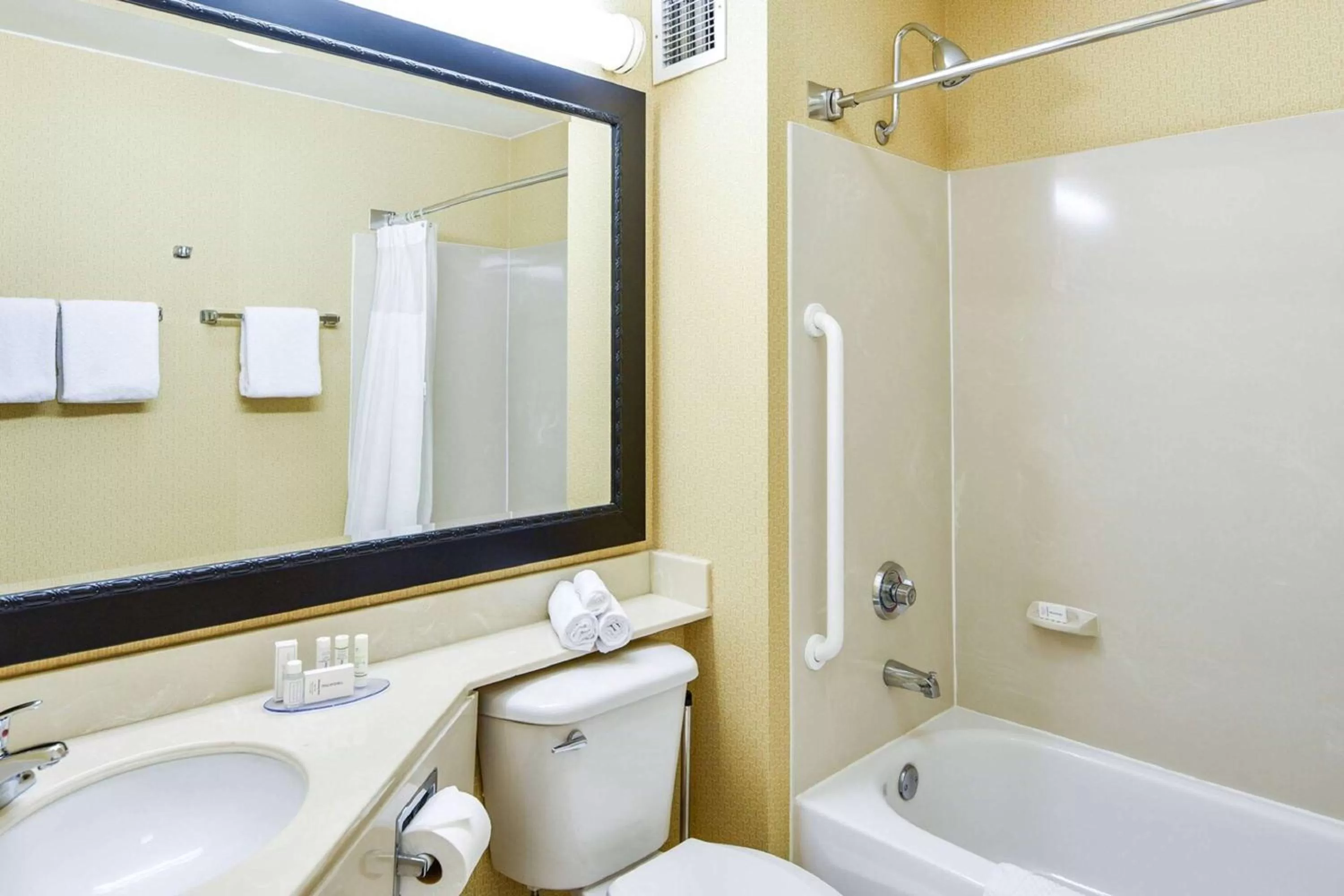 Toilet in SureStay Hotel by Best Western Ontario Airport